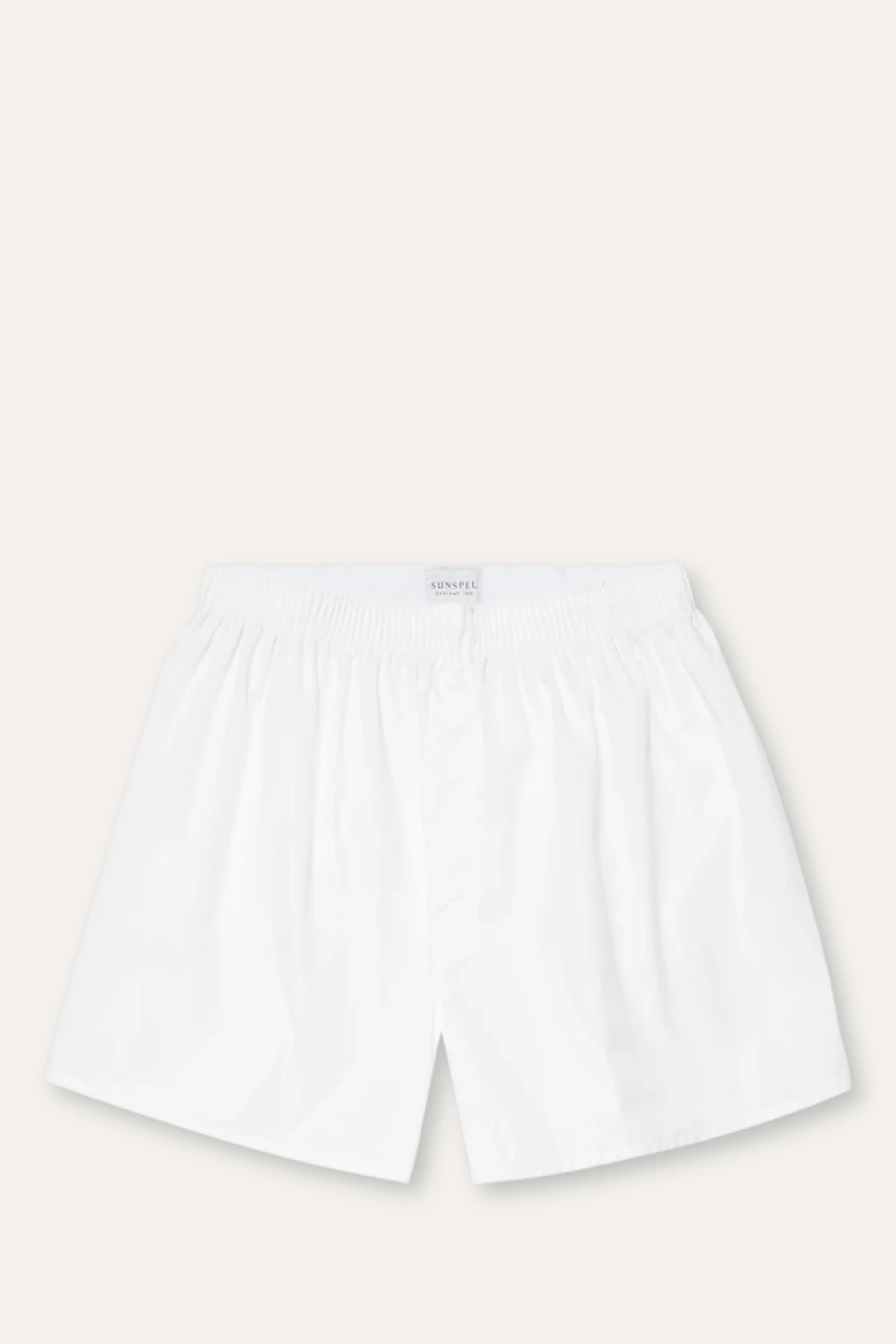 Classic Woven Cotton Boxer Shorts White