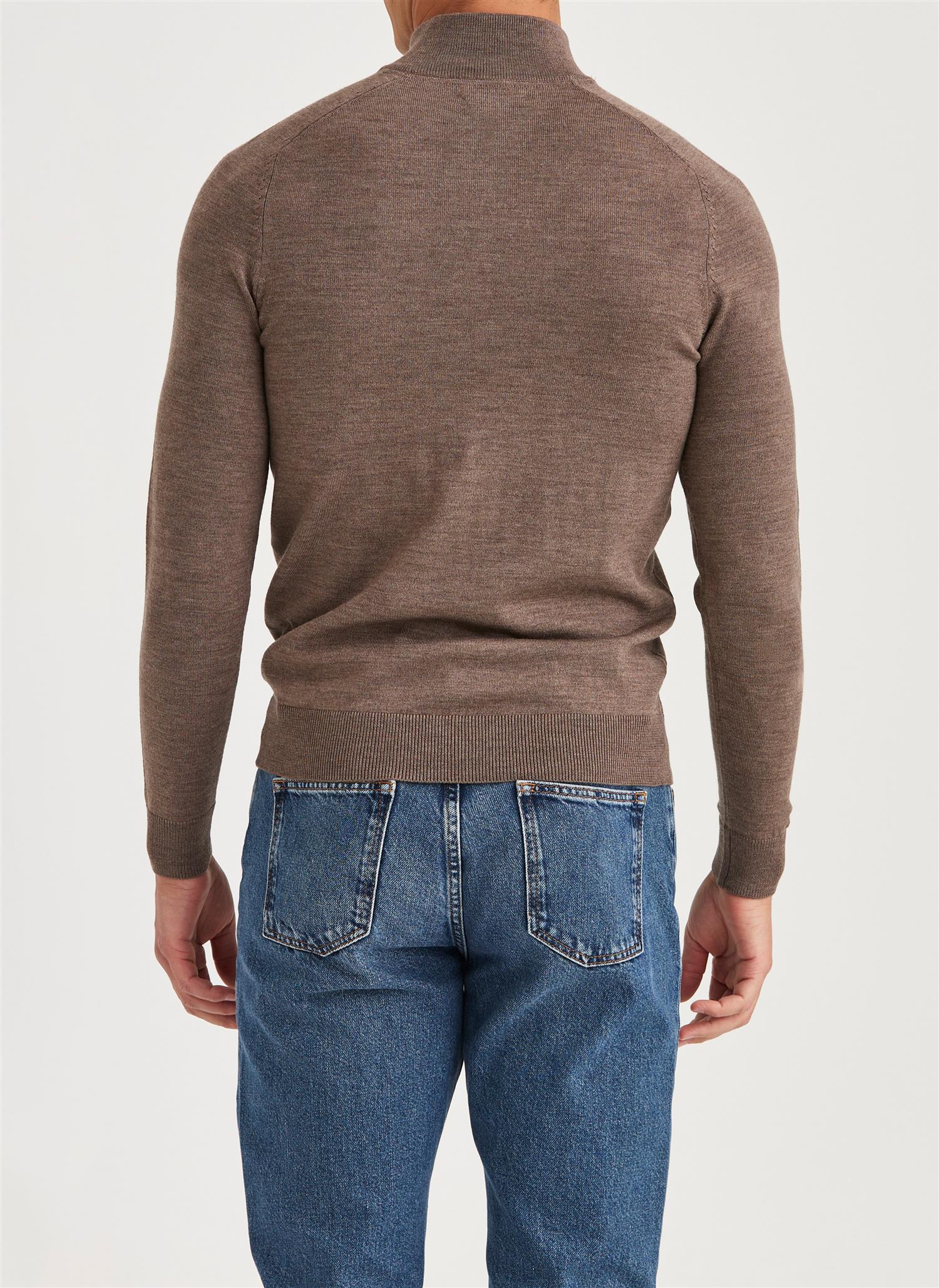 Merino John Zip Light Brown - Image 2