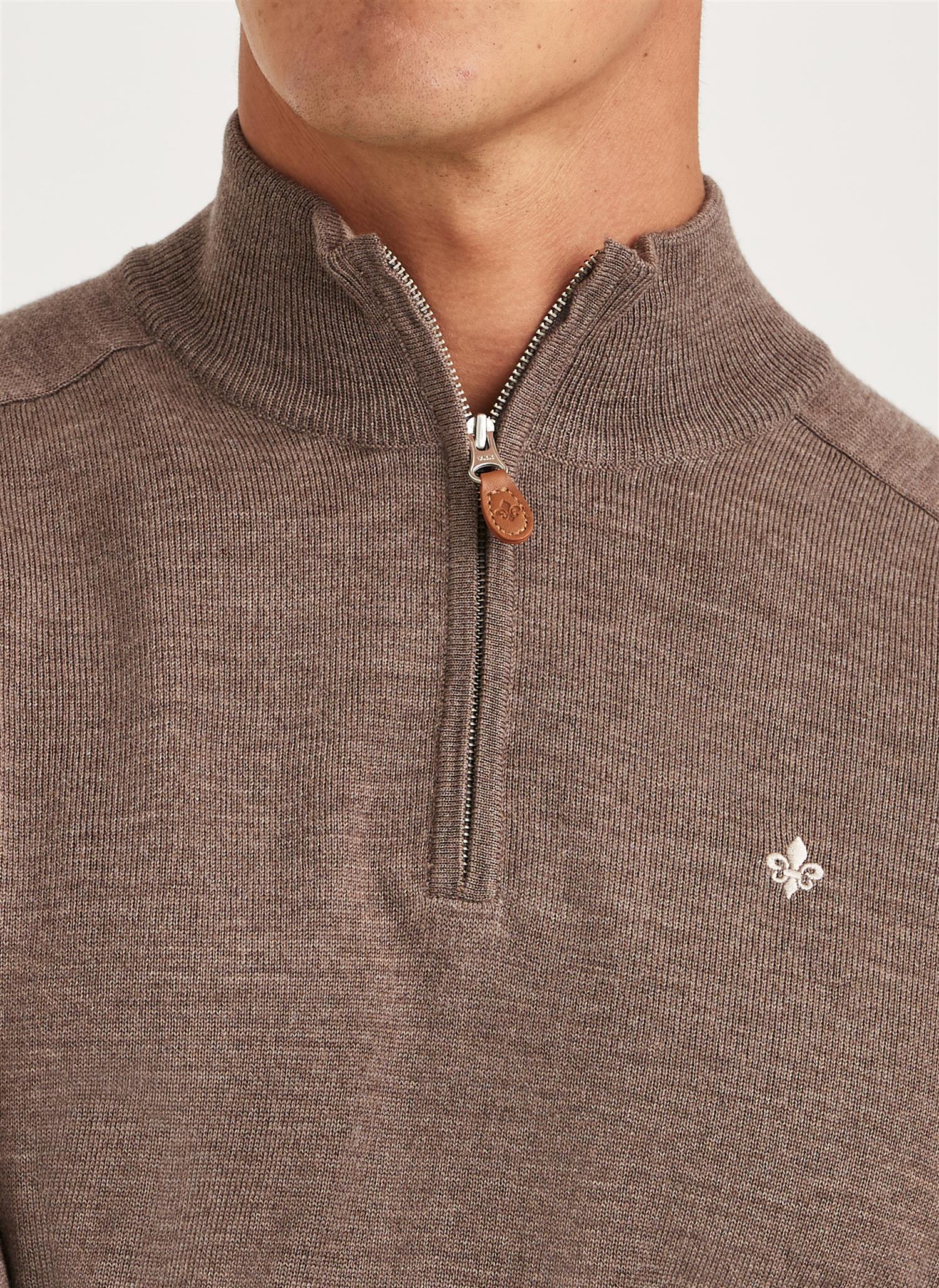 Merino John Zip Light Brown - Image 3
