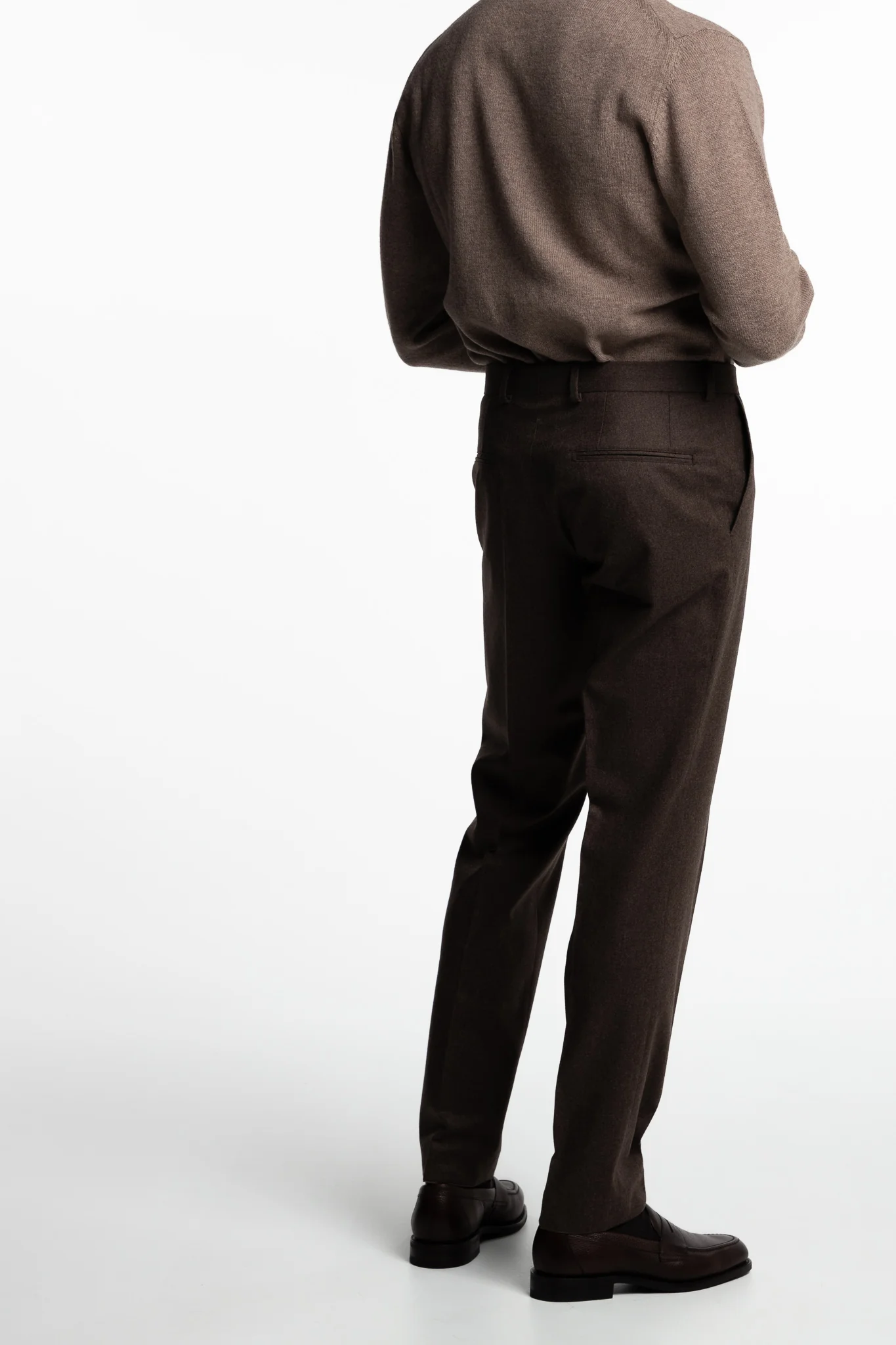 Palermo Flannel Trousers Husk Brown - Image 3