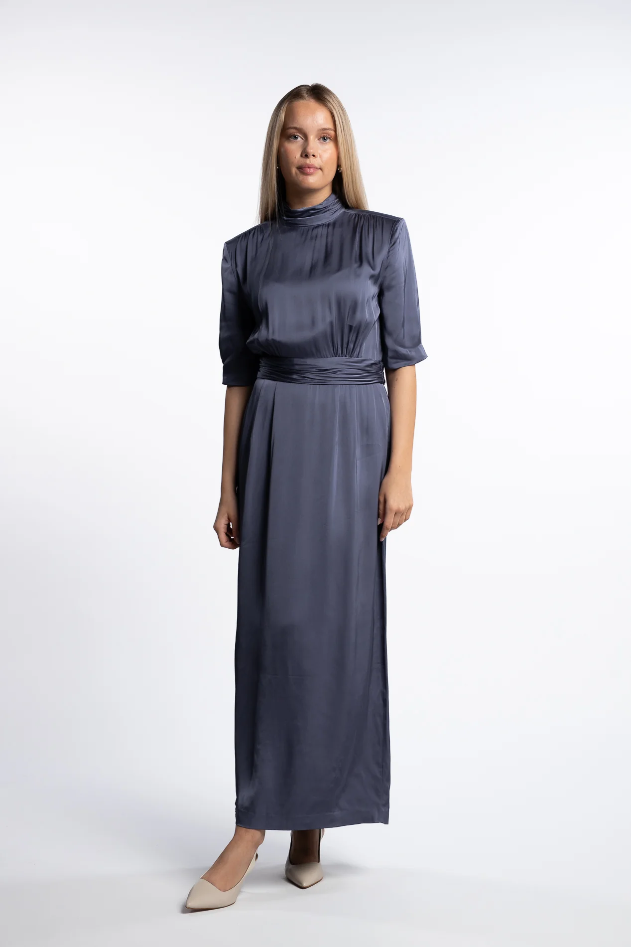 Beronia Dress- Mid Blue