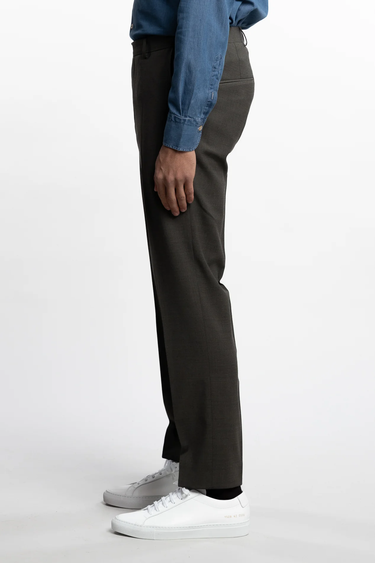 Denz Wool/Stretch Trousers Green Swing - Image 3