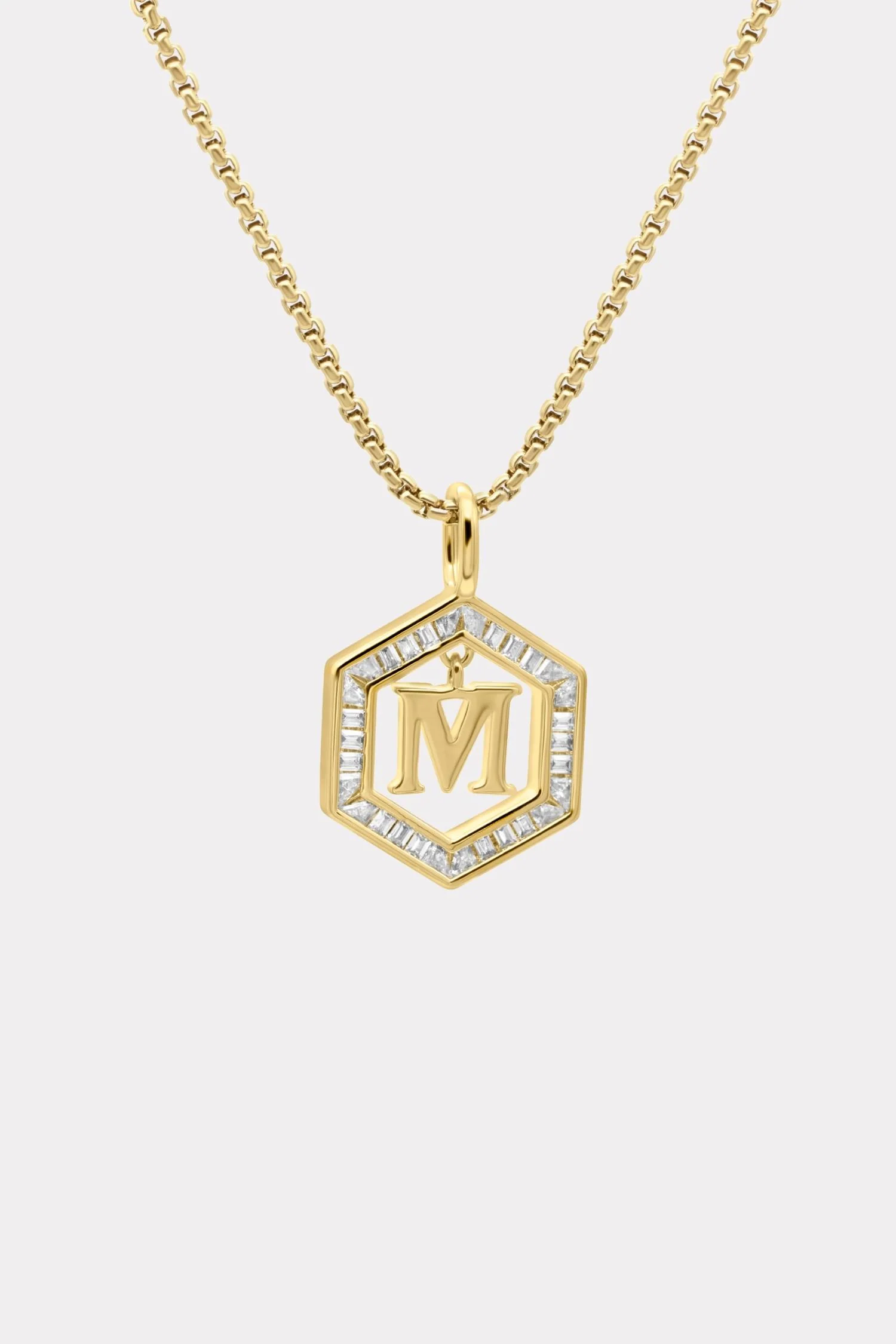 Floating Letter Necklace - Gold
