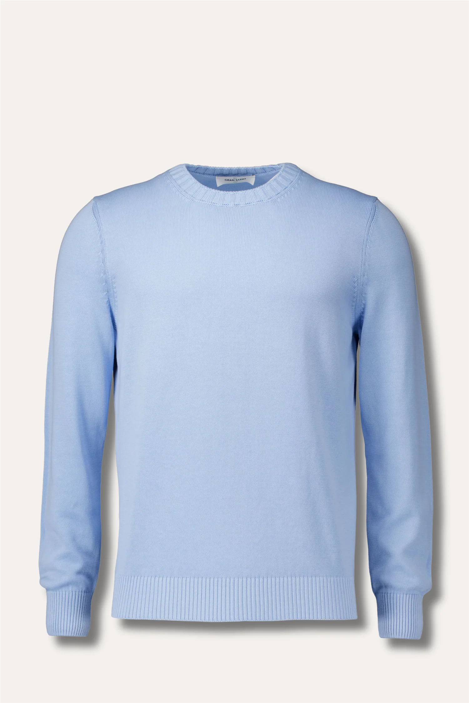 Cotton Long Sleeve Crewneck Light Blue