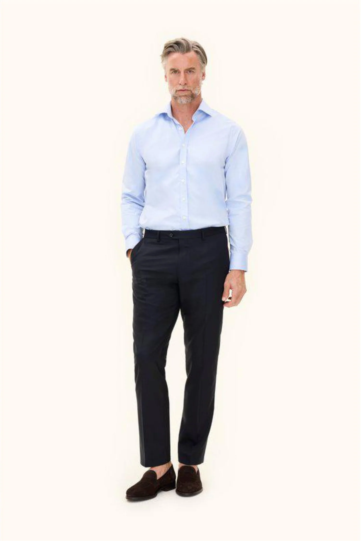 Dandy Regular Fit Wool Trousers Navy - Image 3