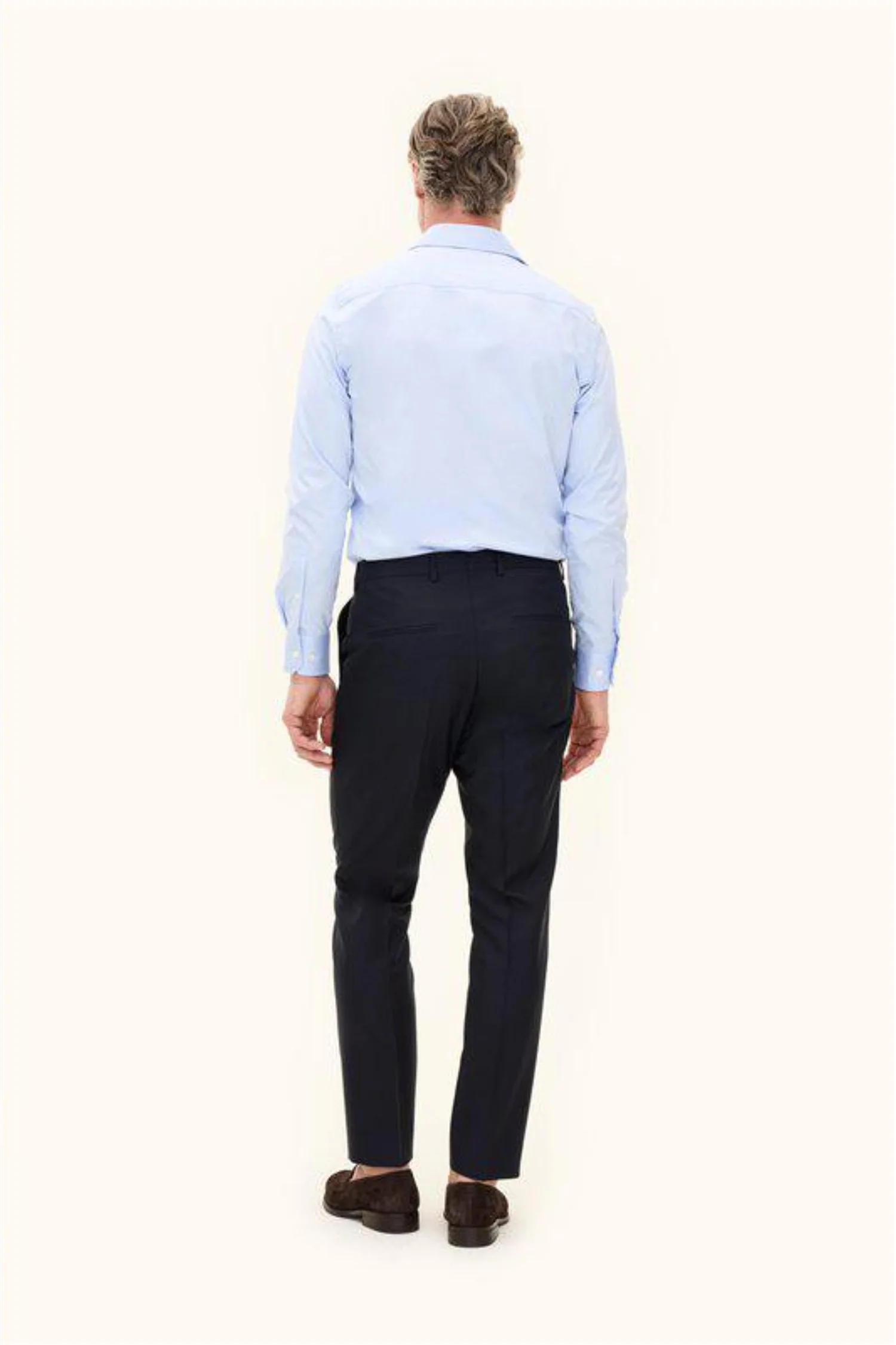 Dandy Regular Fit Wool Trousers Navy - Image 6