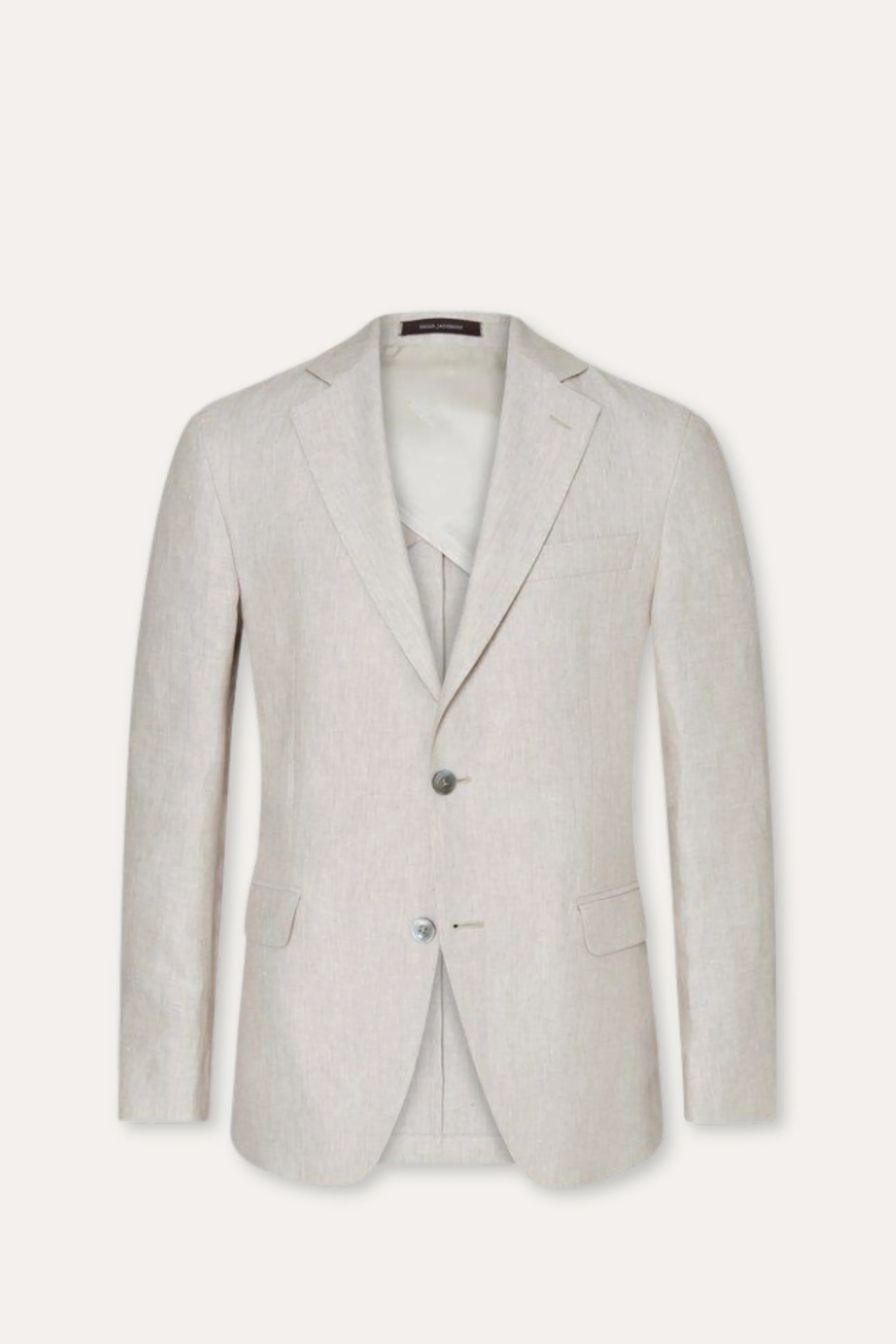 Ferry Regular Fit Soft Linen Blazer White Grass