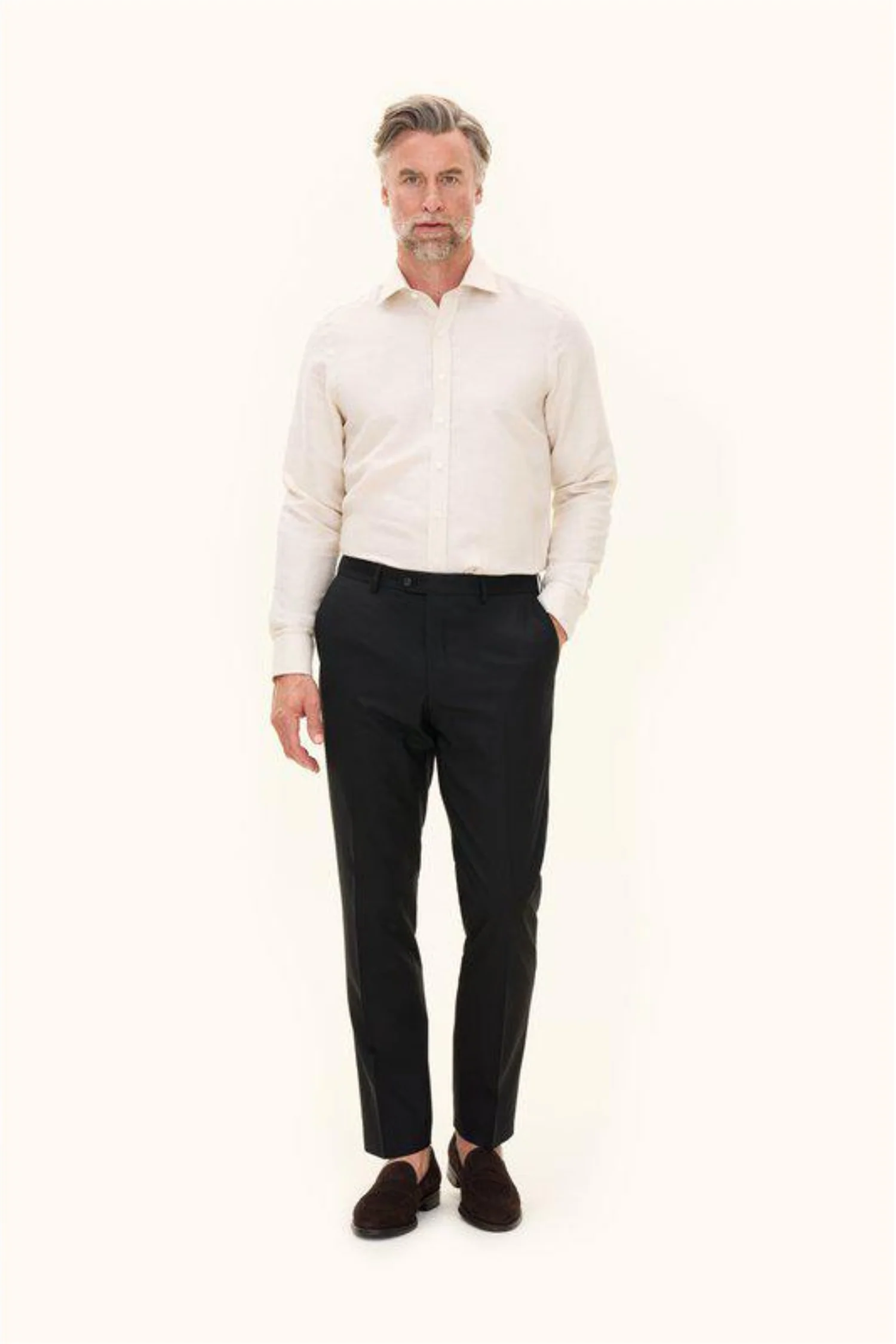 Dandy Regular Fit Wool Trousers Black - Image 2