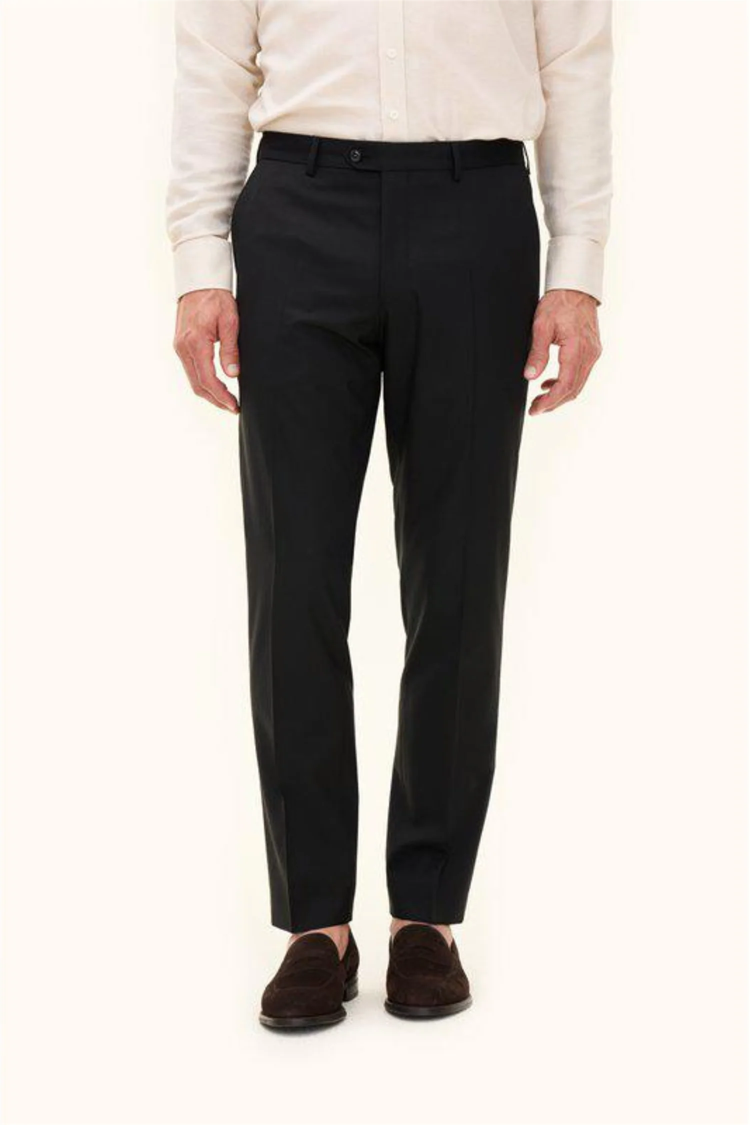 Dandy Regular Fit Wool Trousers Black - Image 3