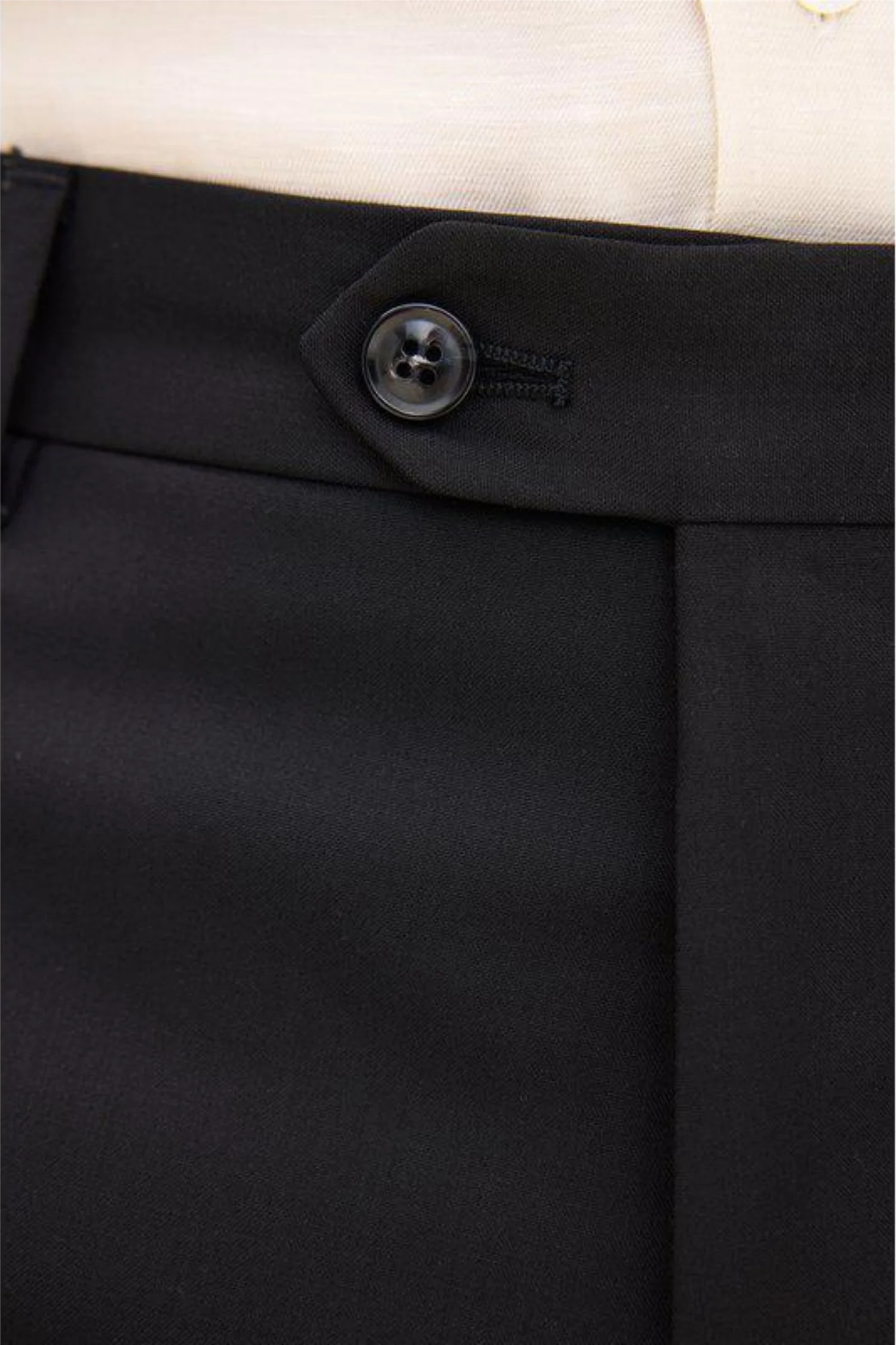 Dandy Regular Fit Wool Trousers Black - Image 6