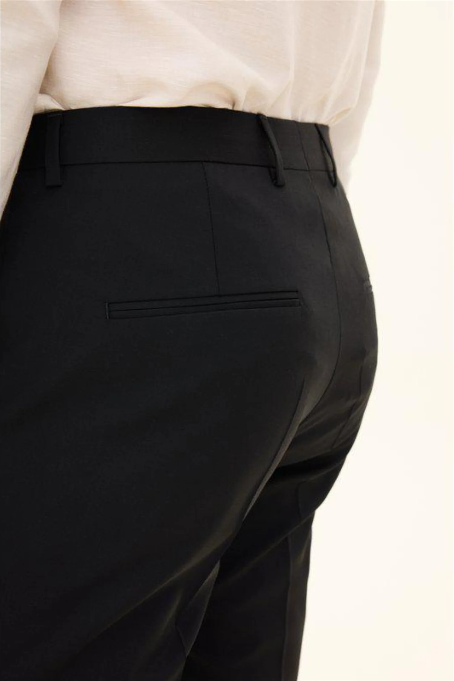 Dandy Regular Fit Wool Trousers Black - Image 7