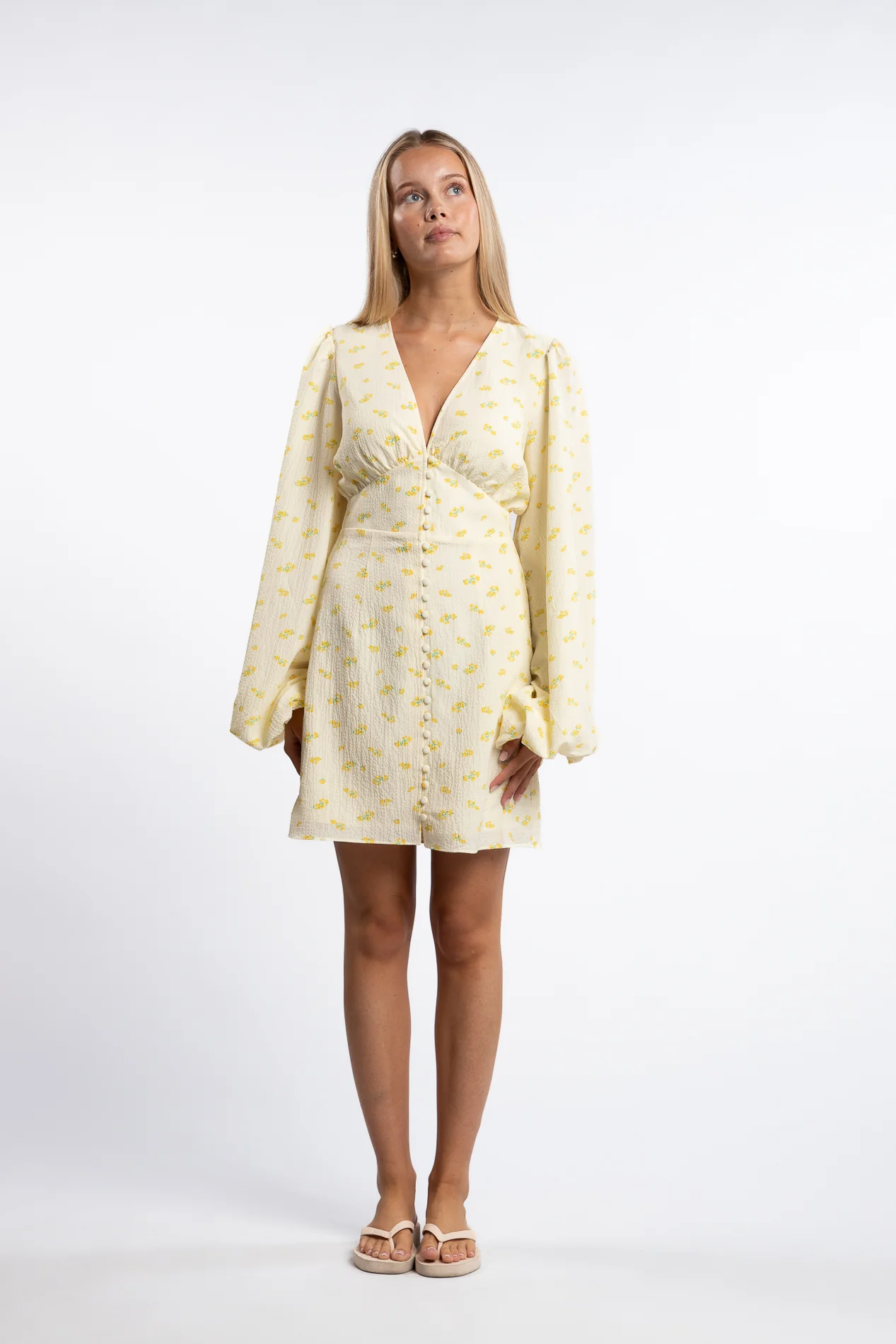 Florence dress Pastel Yellow - Image 3