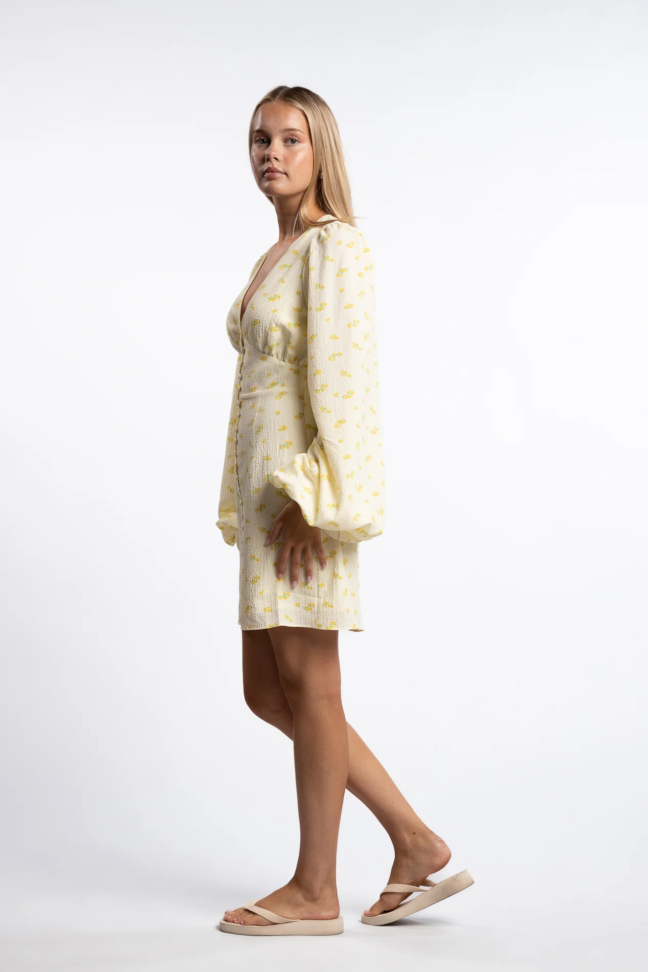 Florence dress Pastel Yellow - Image 4