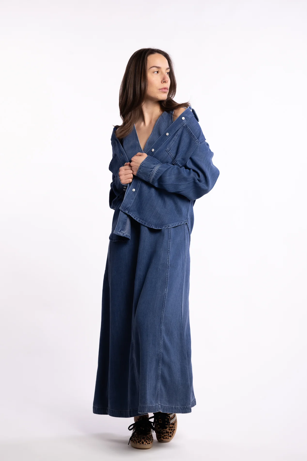 Saskylar Dress 15645 - Medium Denim Blue - Image 2