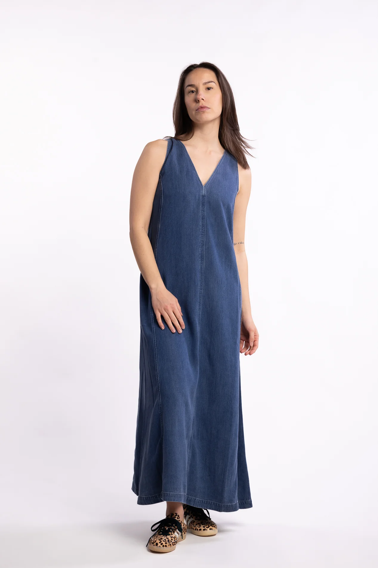 Saskylar Dress 15645 - Medium Denim Blue - Image 3