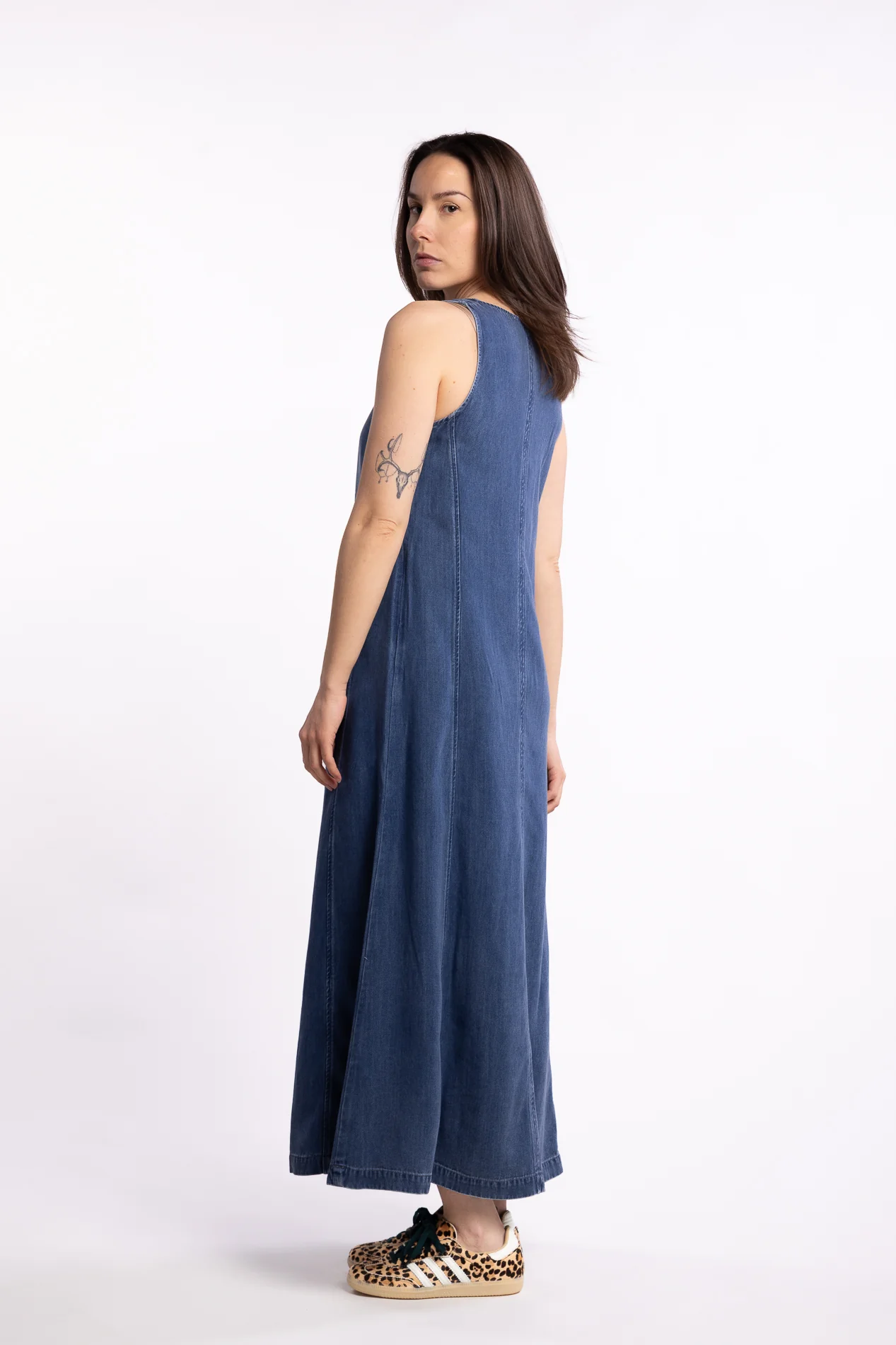 Saskylar Dress 15645 - Medium Denim Blue - Image 4