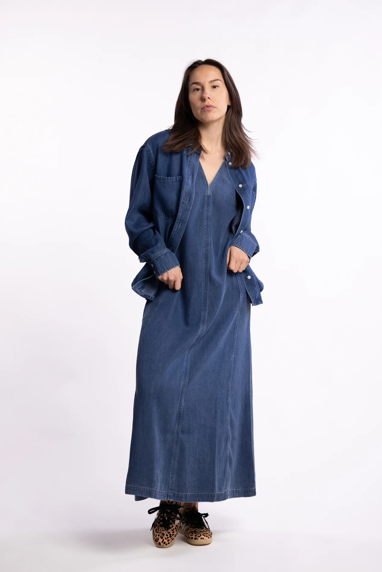 Saskylar Dress 15645 - Medium Denim Blue - Image 6
