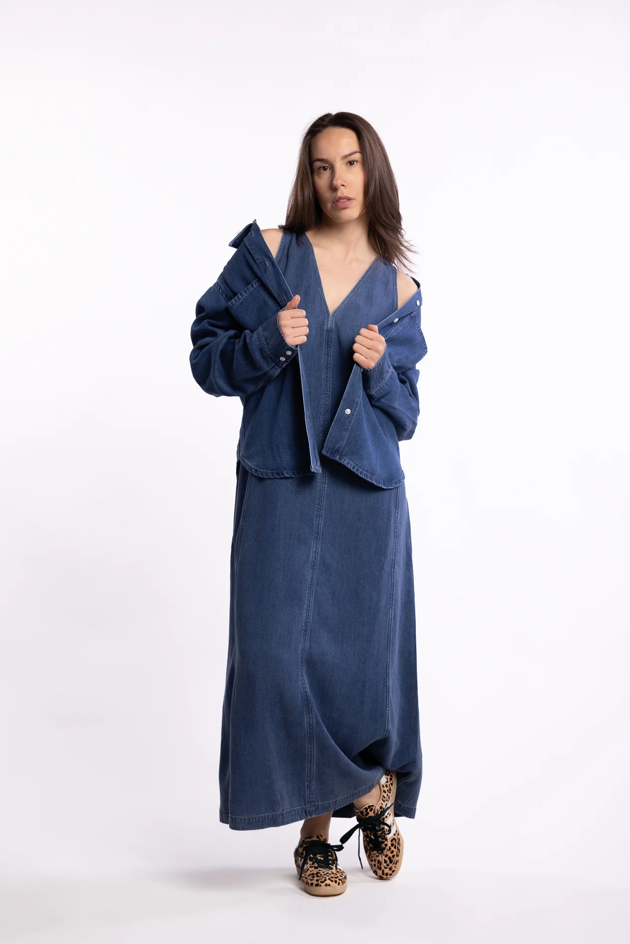 Saskylar Dress 15645 - Medium Denim Blue - Image 9