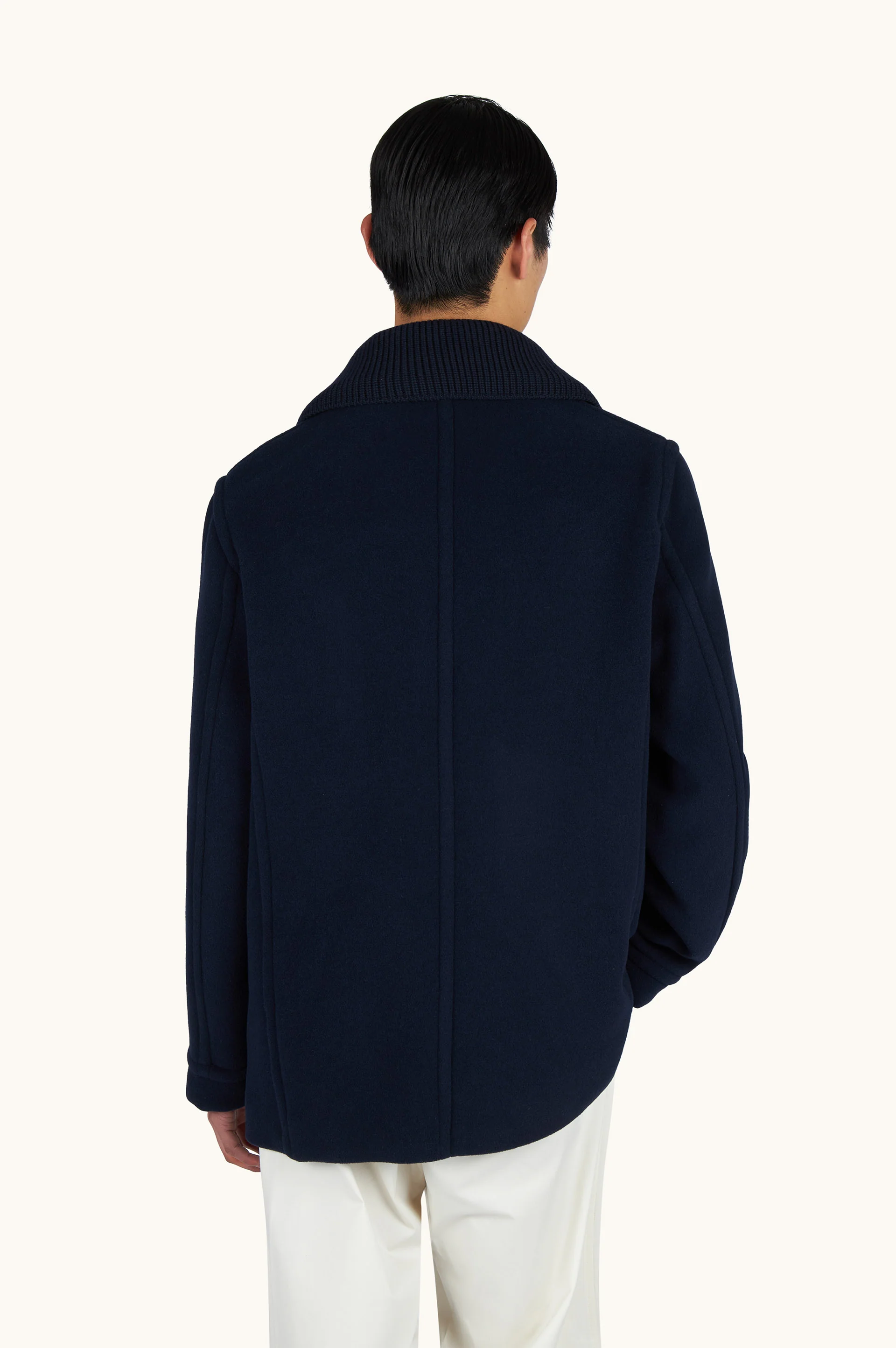 True Peacoat In Wool And Cashmere - Image 3