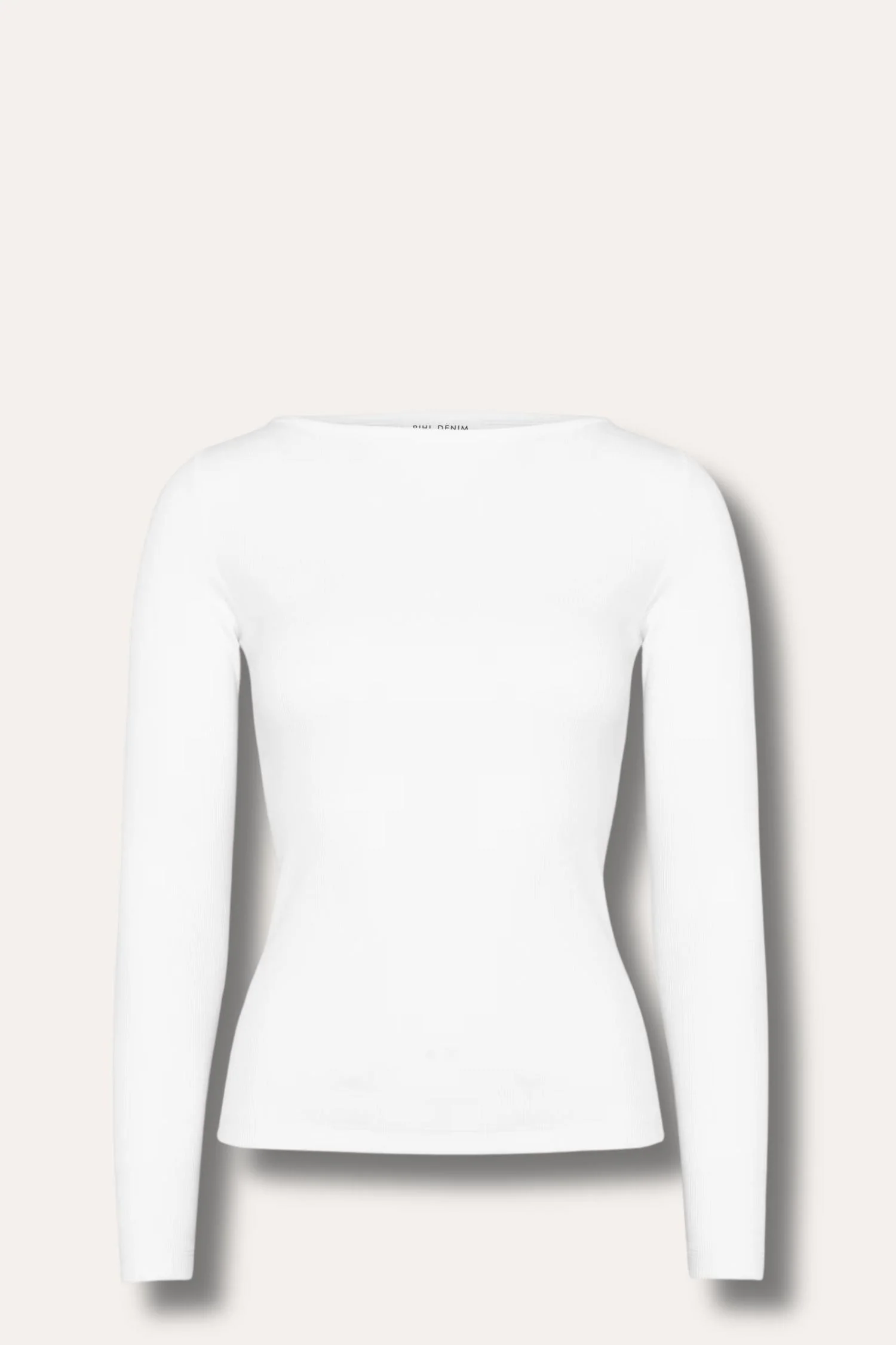 Petronella Rib Boatneck- Off-White