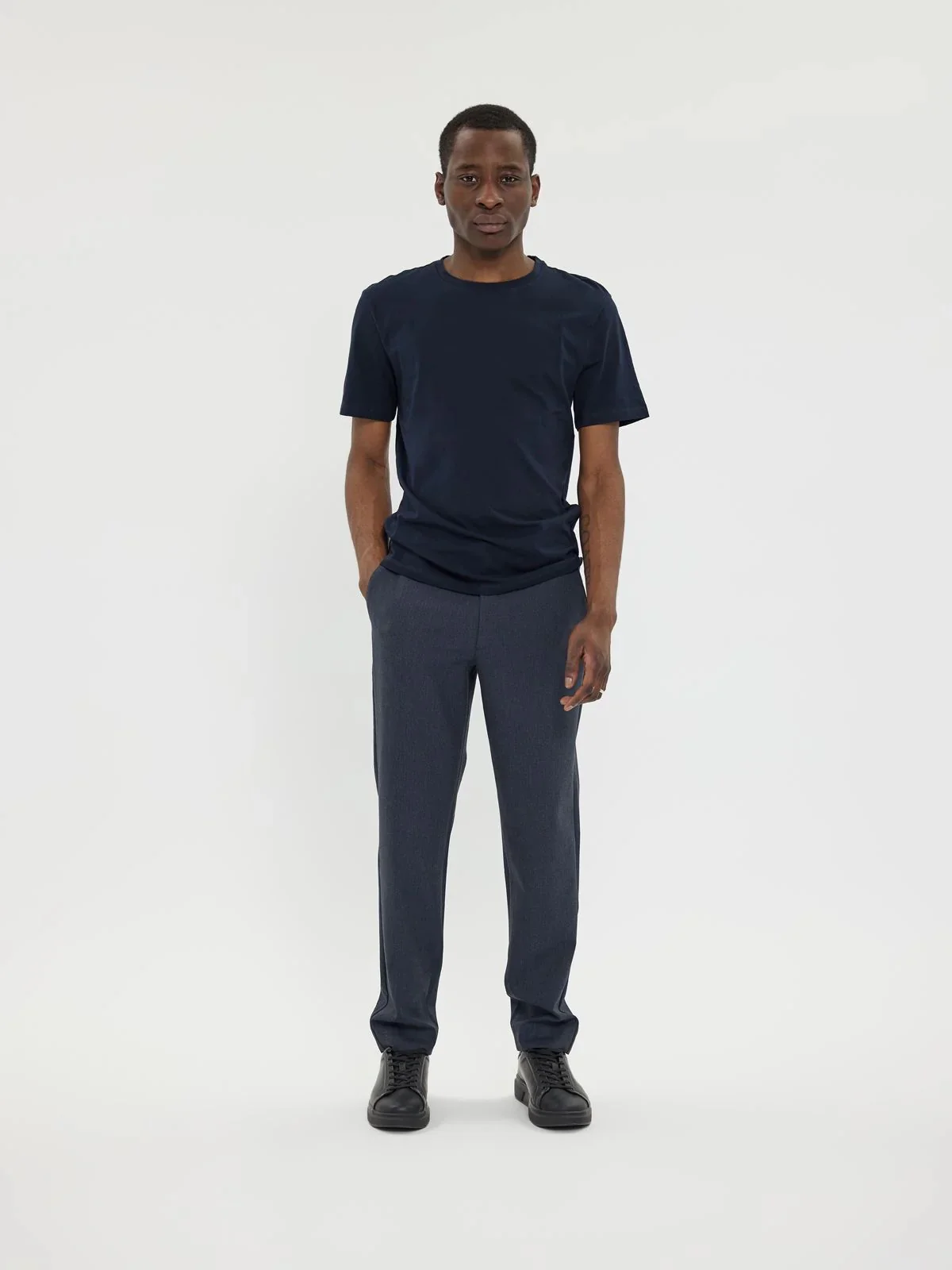 AlvinPL 90 Herringbone Trousers Midnight - Image 4