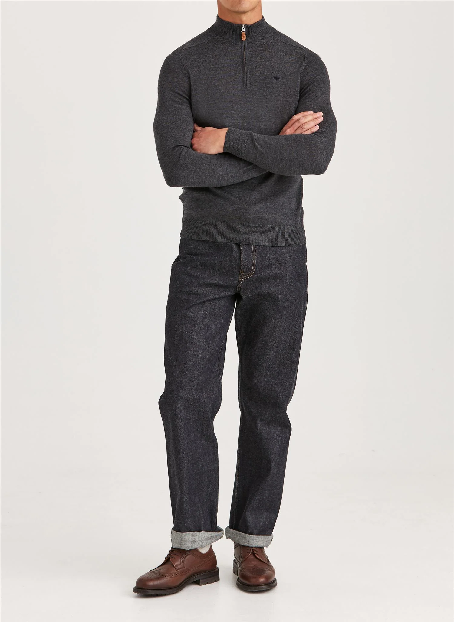 Merino John Zip Grey - Image 4