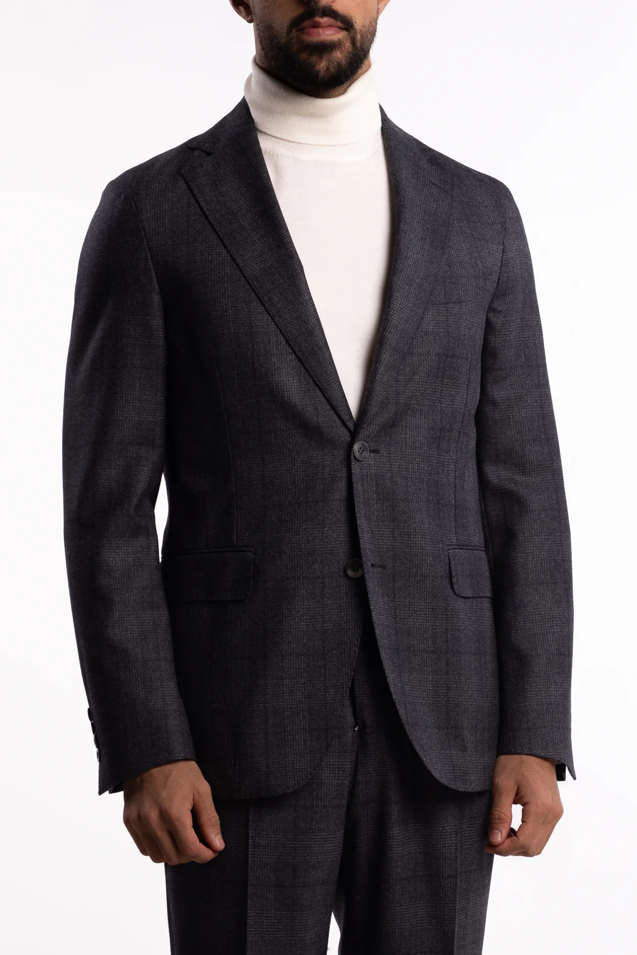New Sienna Slim Fit Flanell Blazer Grey Check