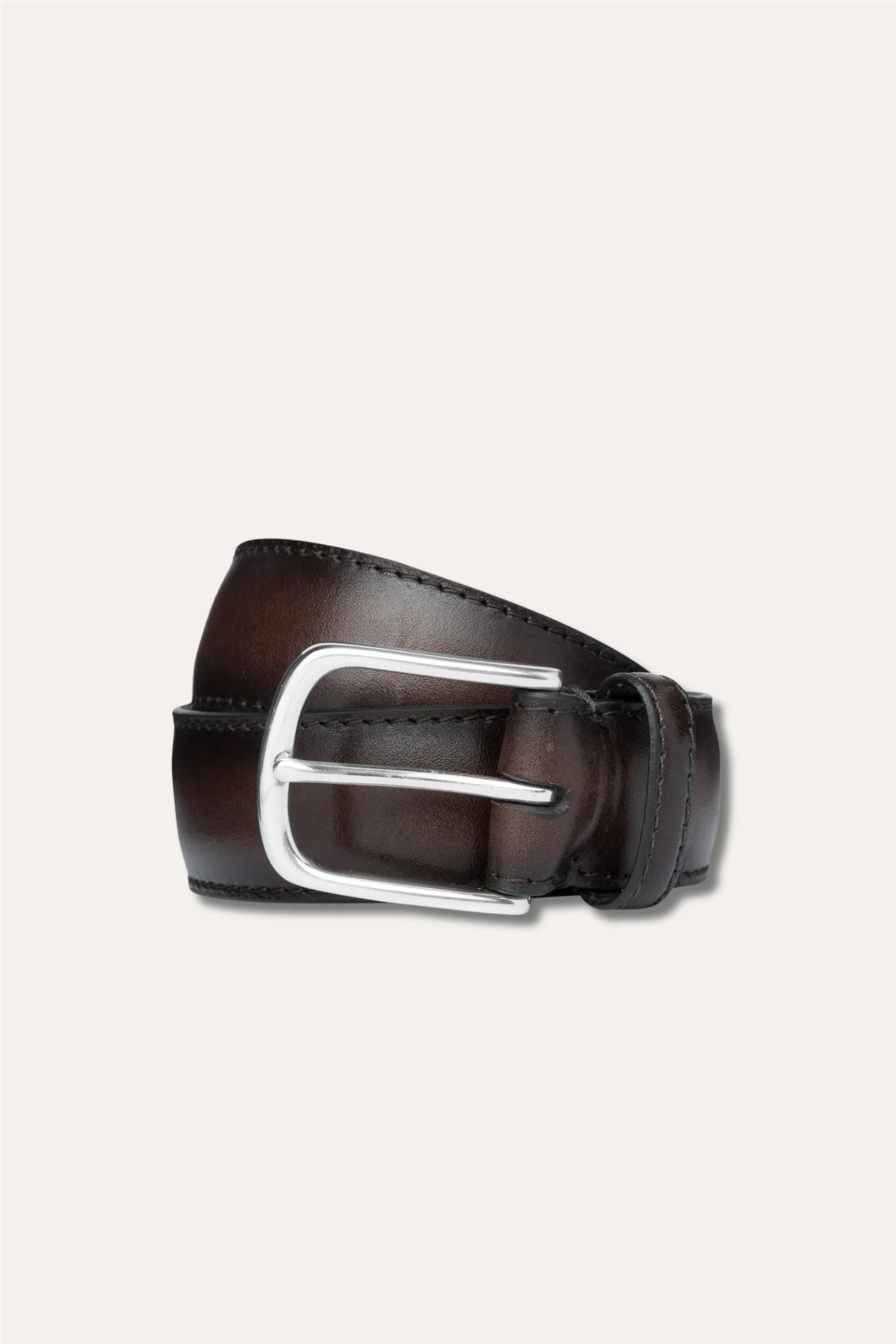 Calf Leather Belt Dark Brown - Image 4