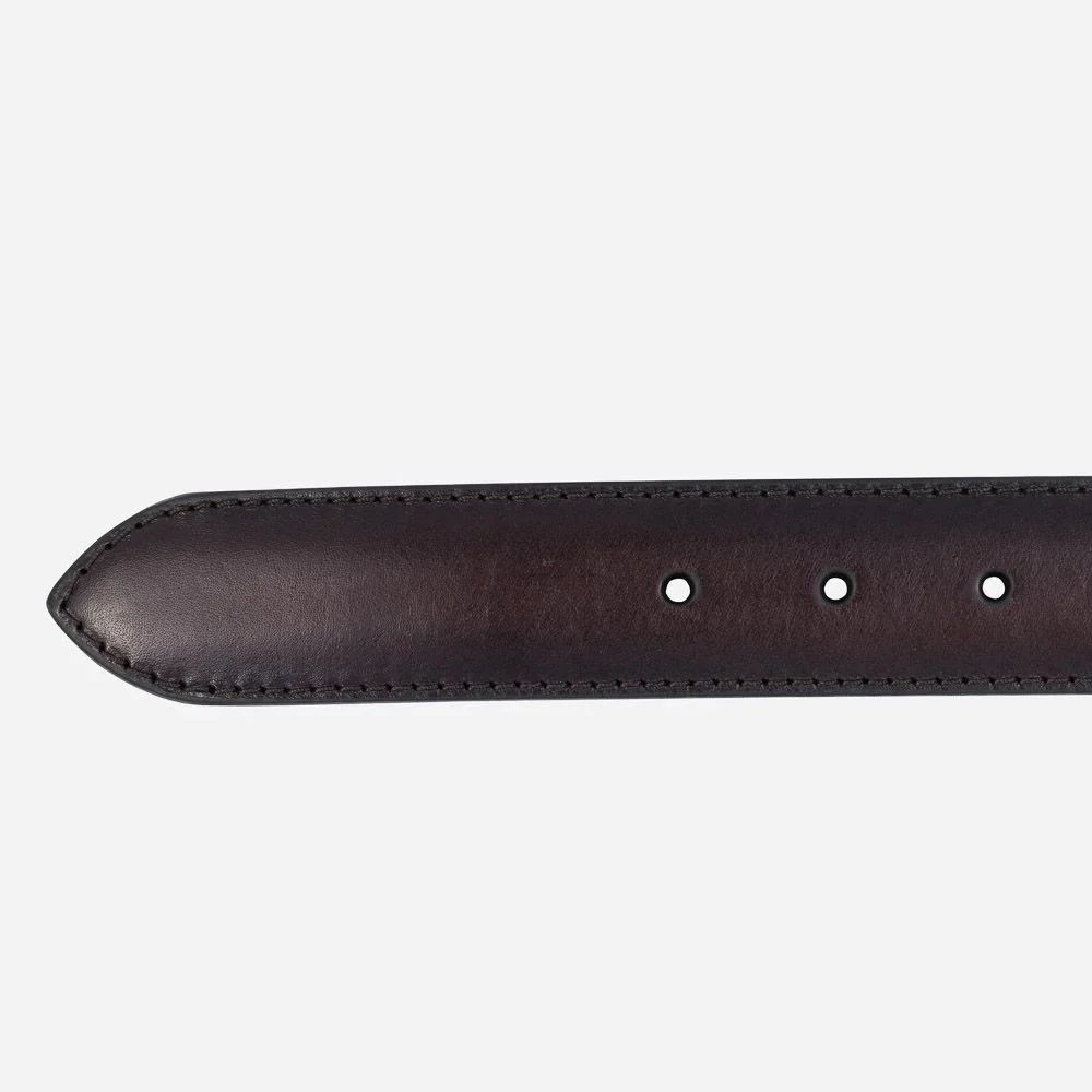 Calf Leather Belt Dark Brown - Image 6