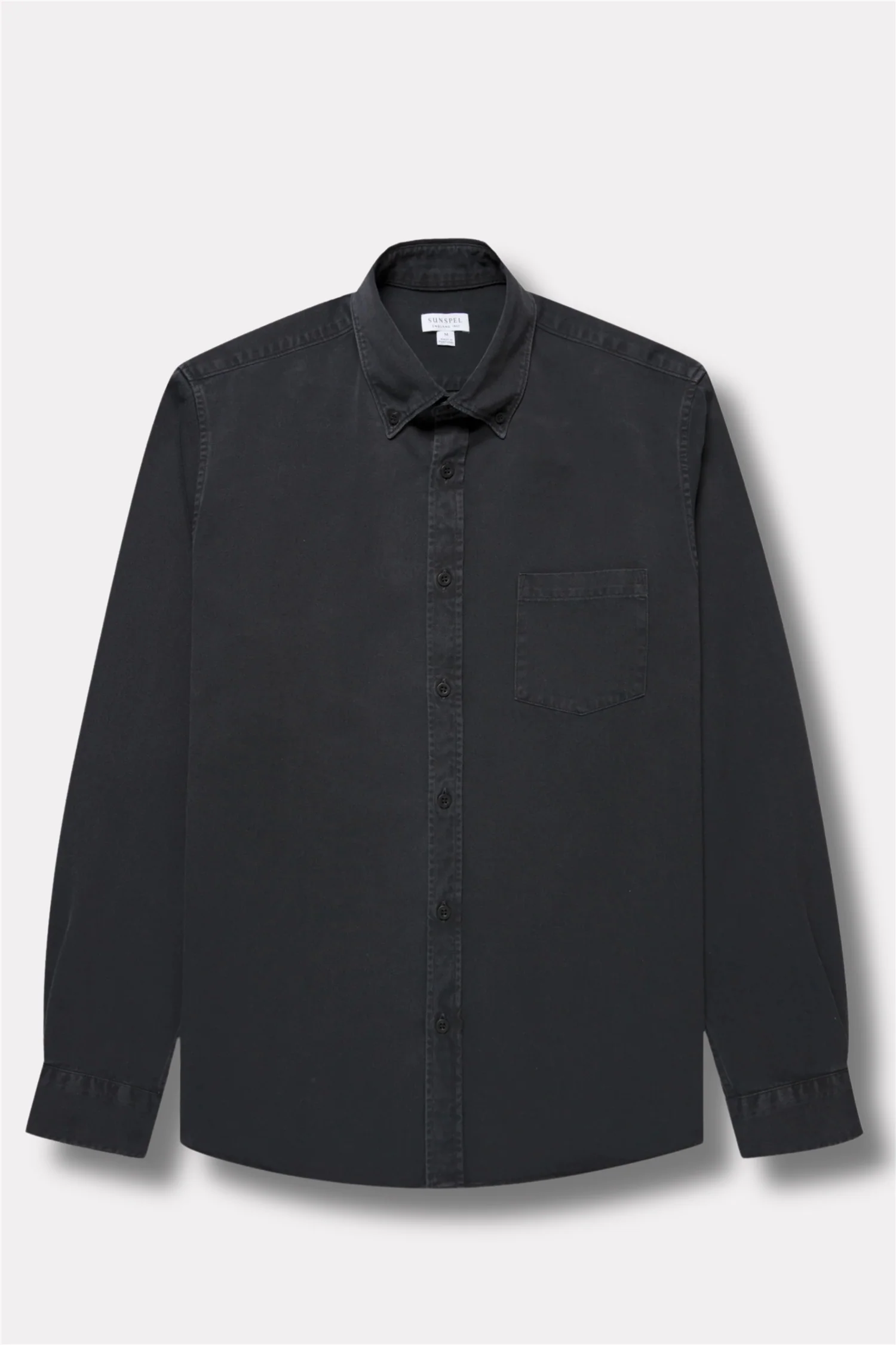Button Down Twill Shirt Black