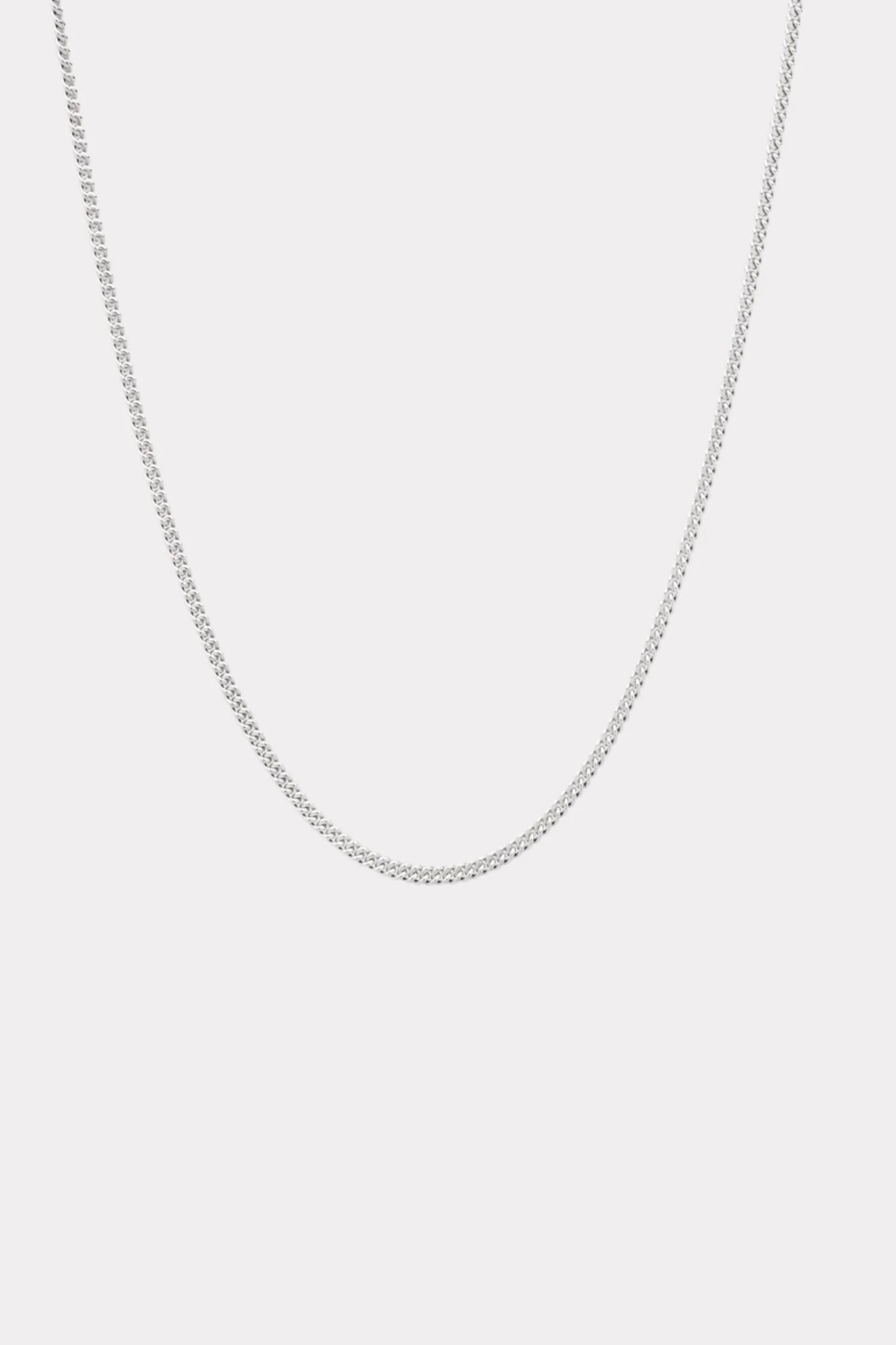 Women's Curb Chain Slim 24,5"- Silver