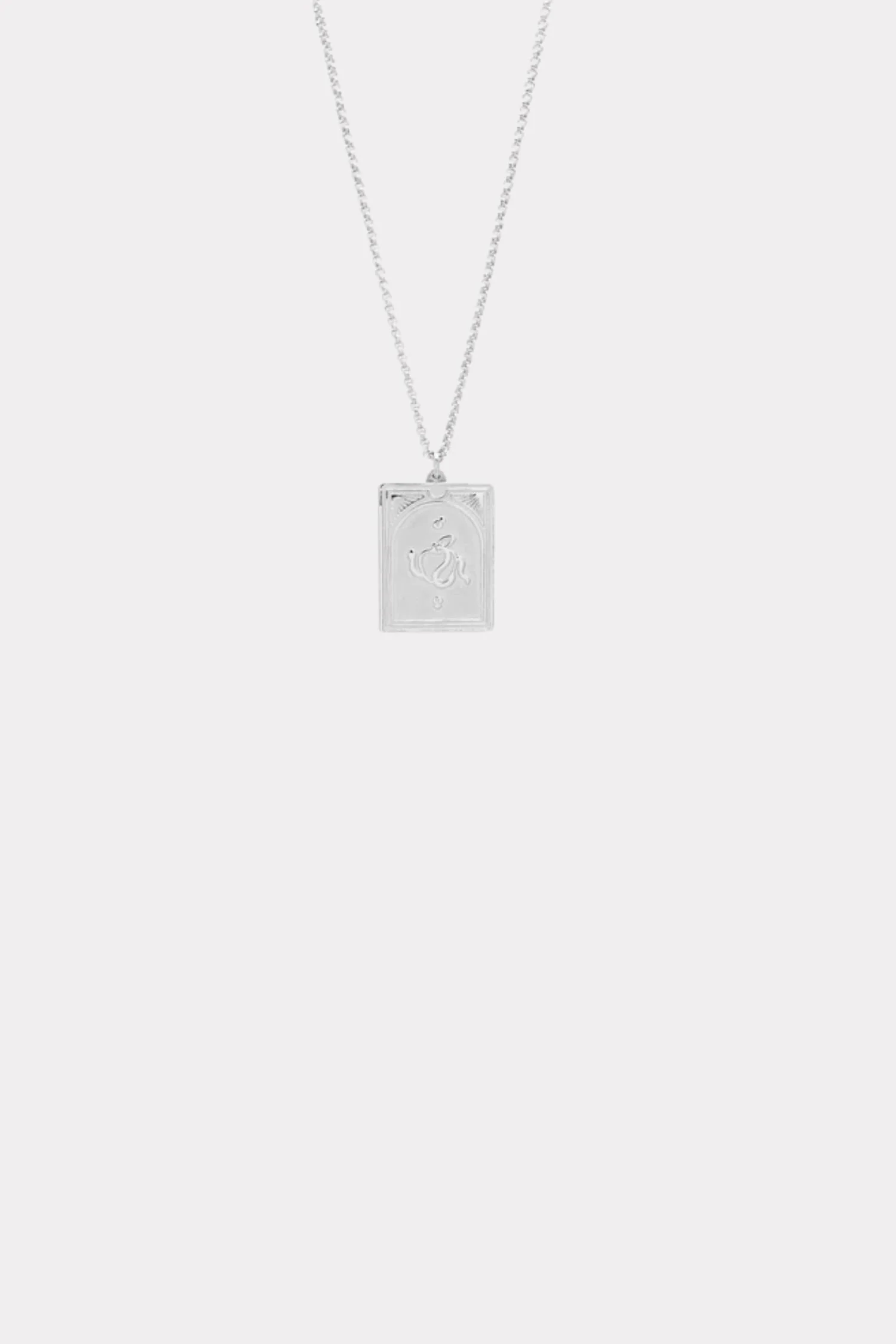 Women's Tarot Lovers Pedant 21,5" Silver