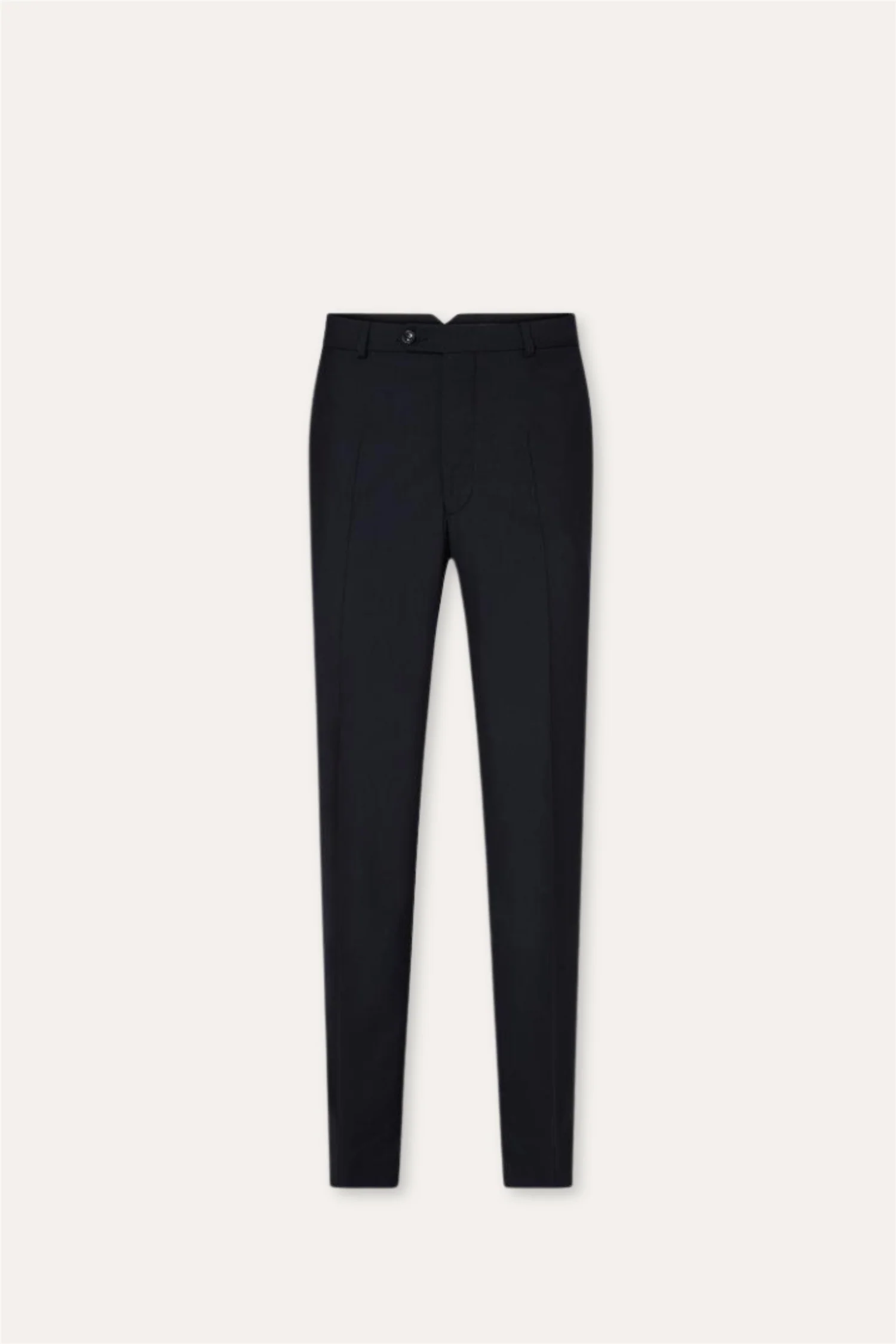 Del S Straight Fit Wool Trousers Navy
