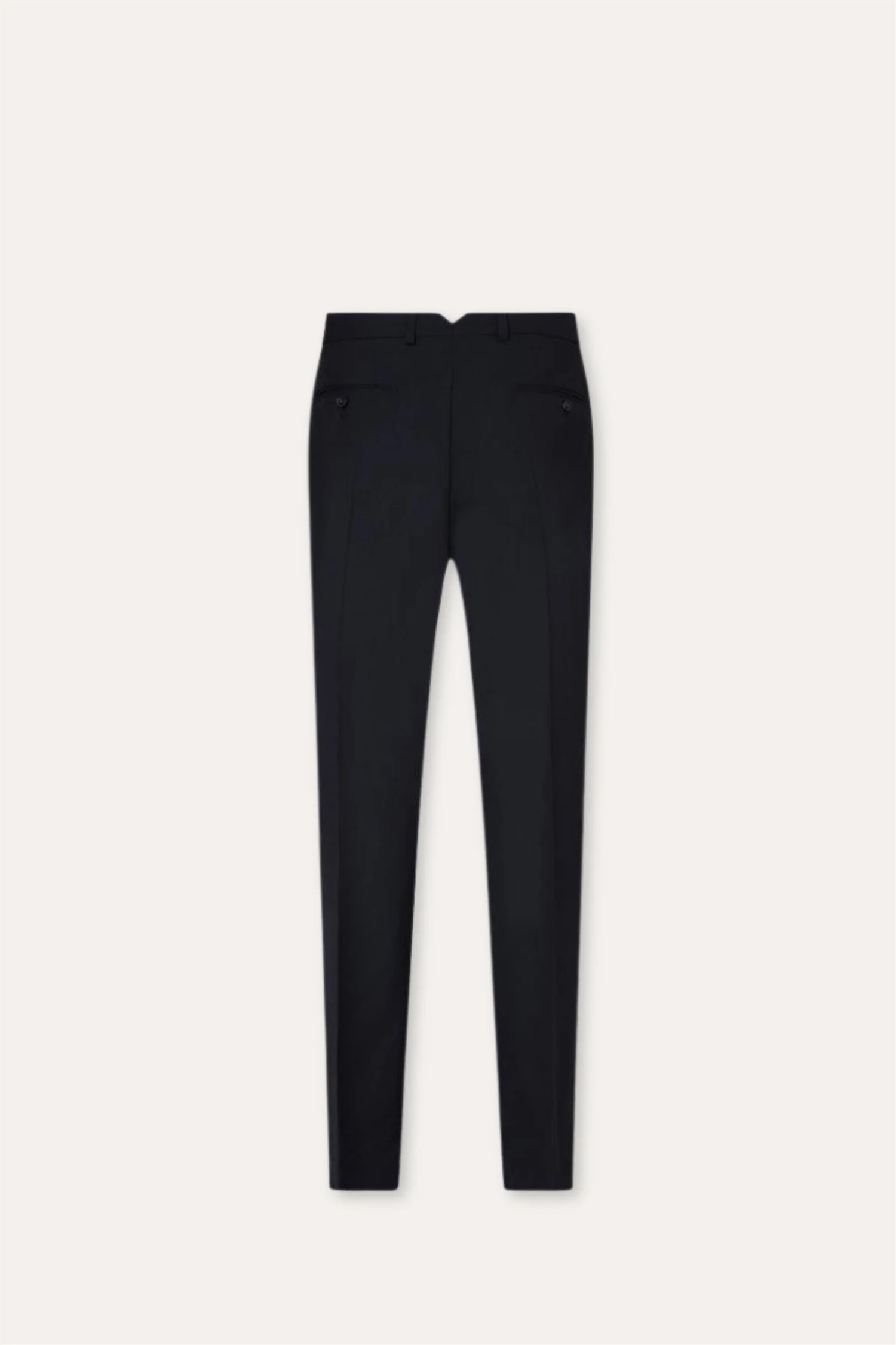 Del S Straight Fit Wool Trousers Navy - Image 2