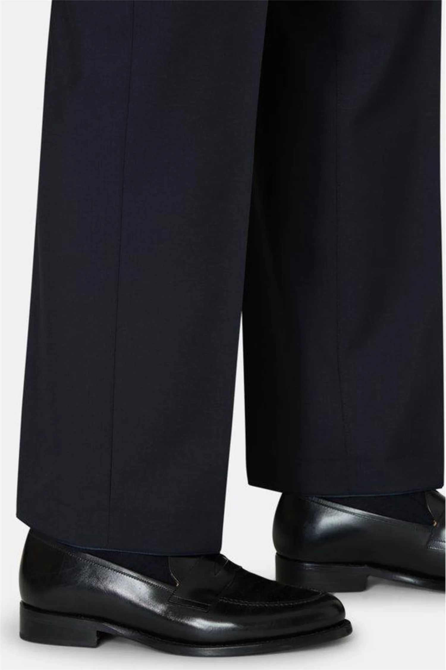 Del S Straight Fit Wool Trousers Navy - Image 5