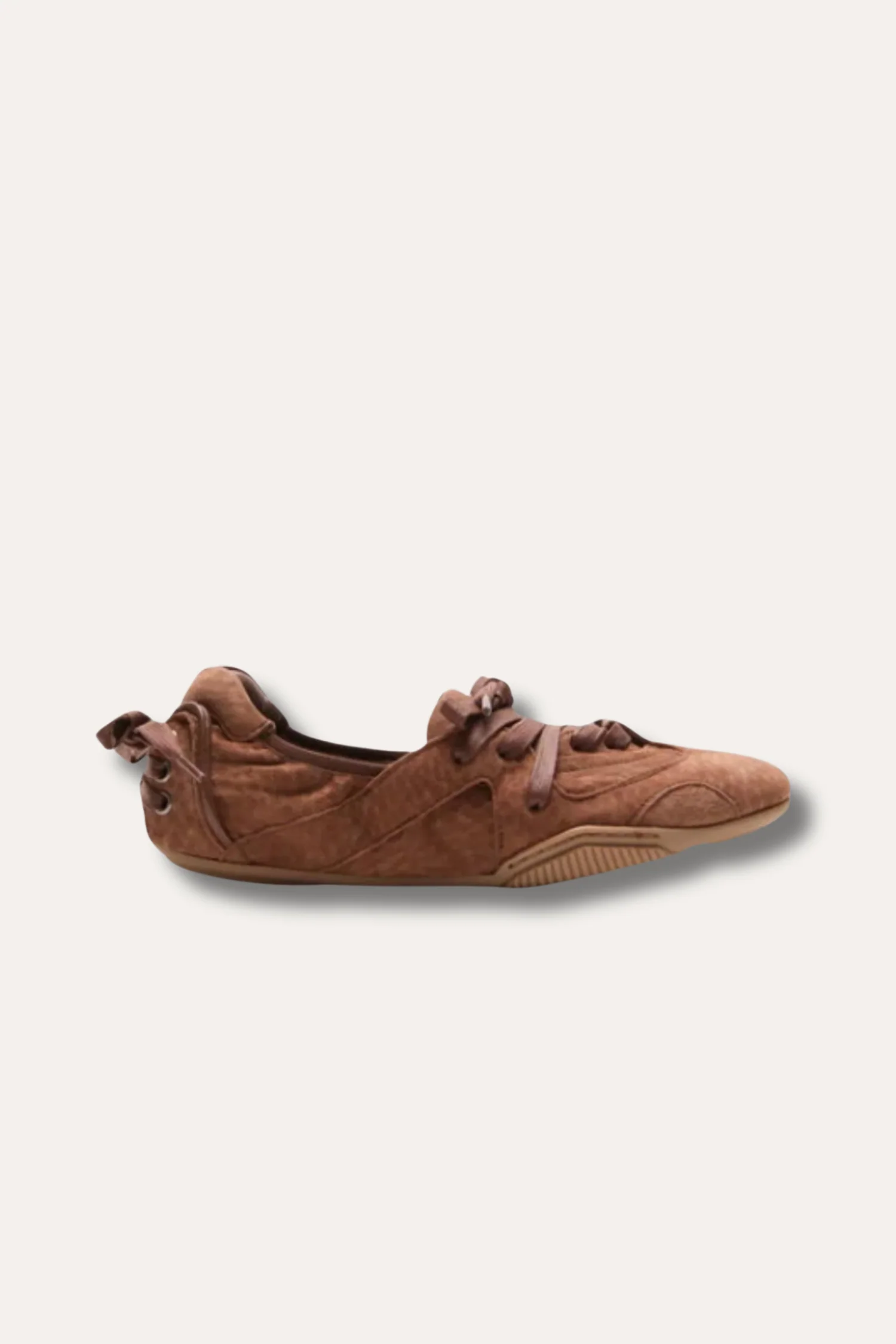 Lace-Up Shoes- Brown