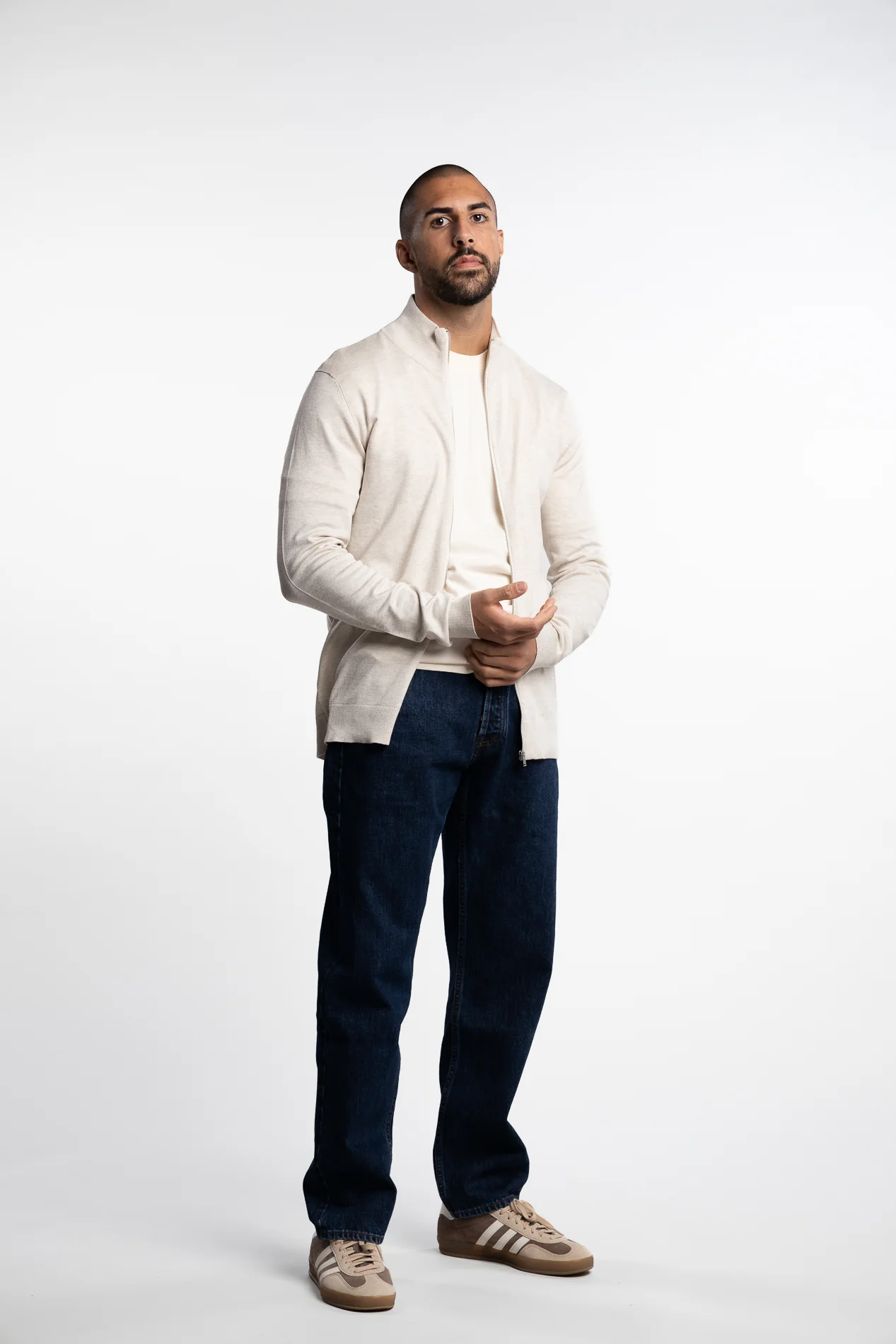 Ecovero Zip Cardigan Off-White