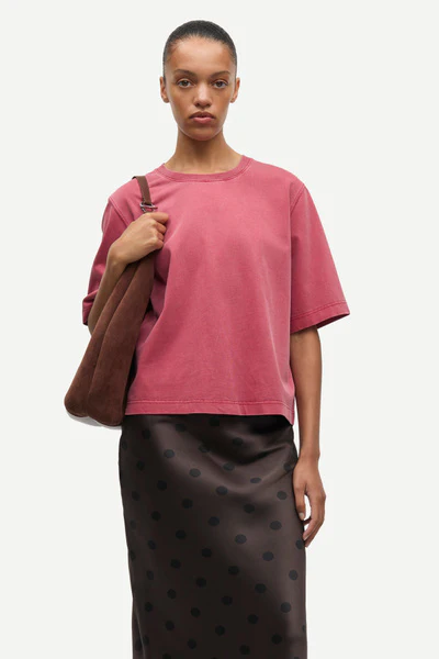 Saaby T-shirt 1175 Tomato Red Pigment - Image 2