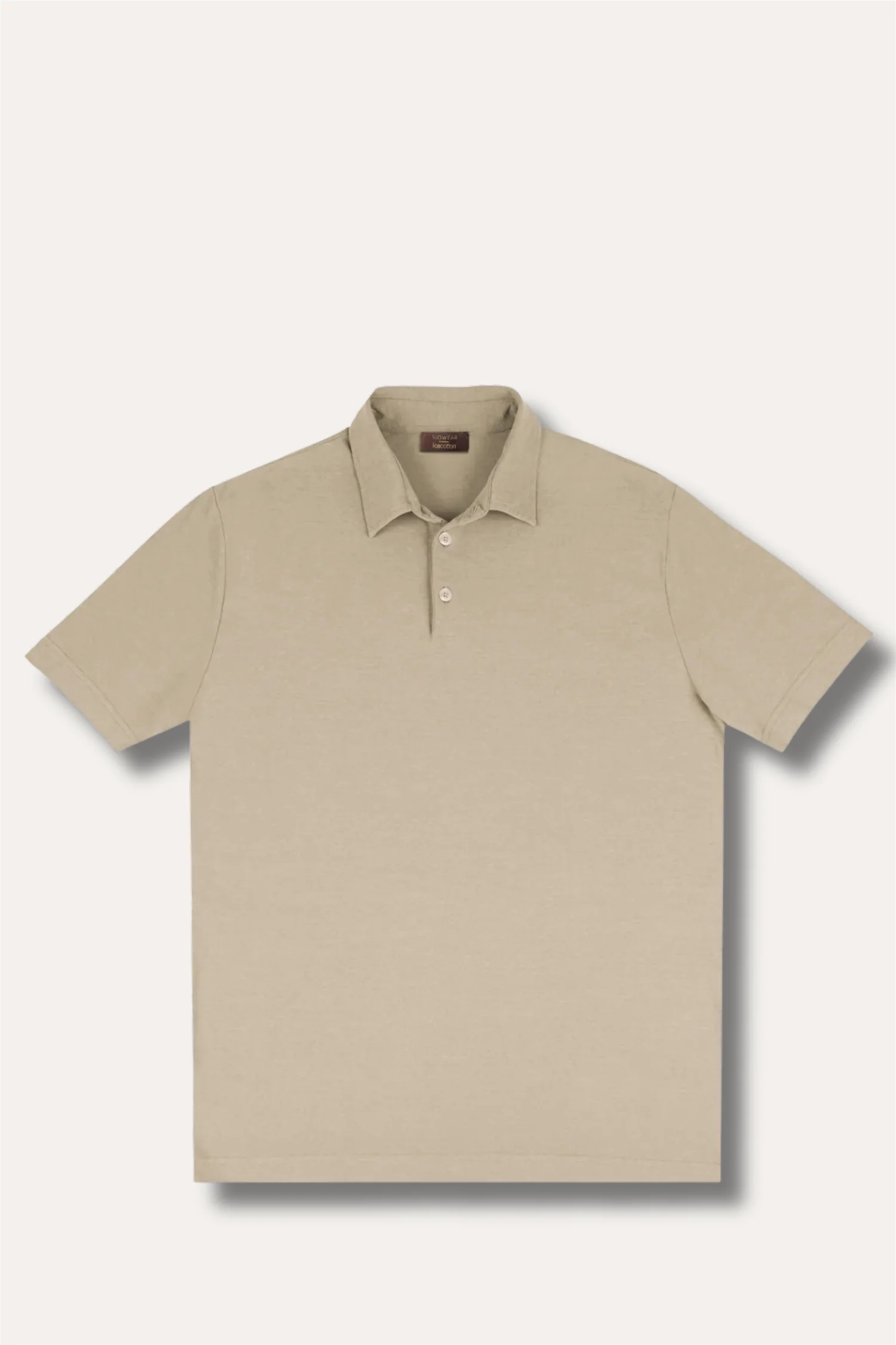 Ice Cotton Short Sleeve Polo Shirt Sabbia