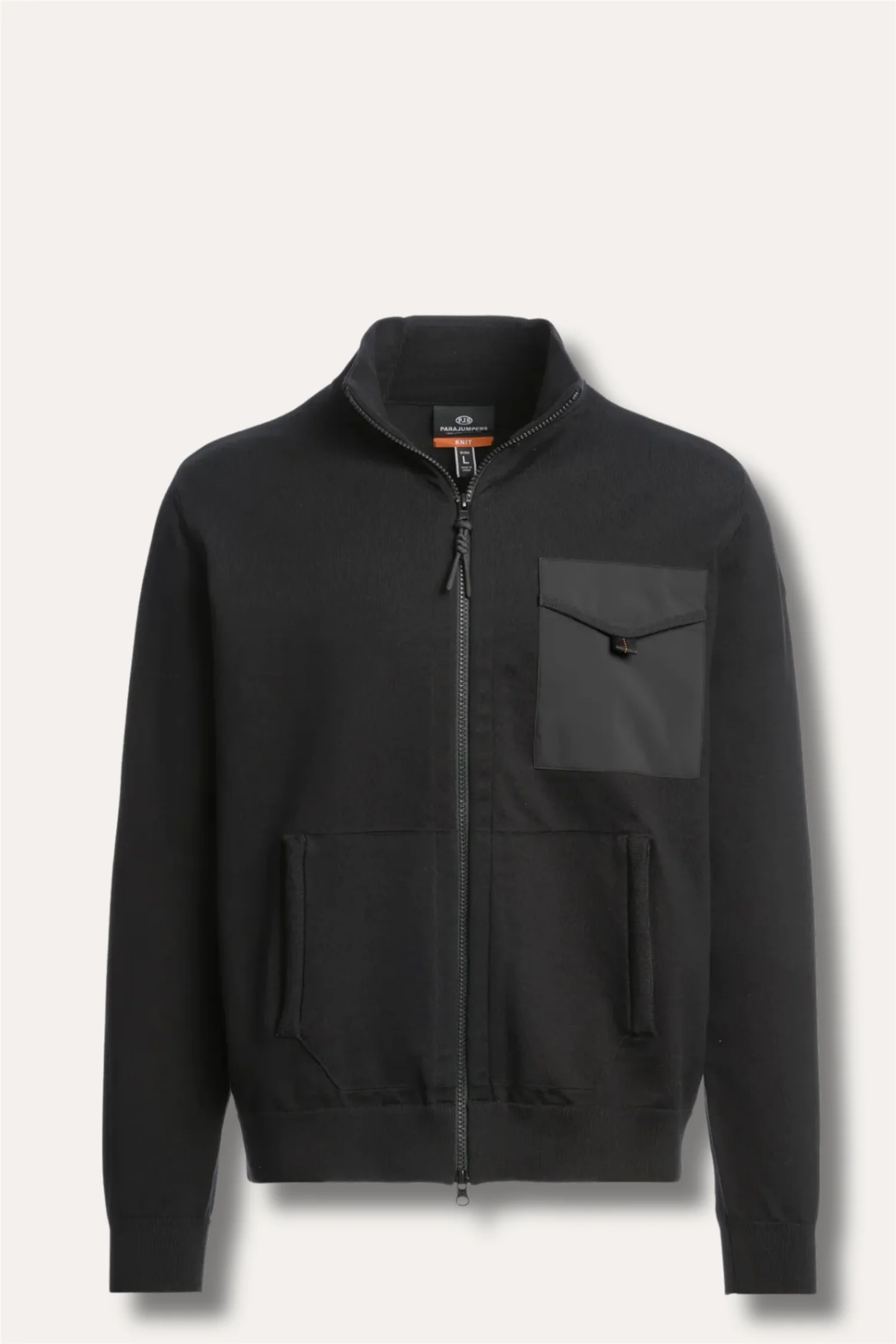 Shetland Full-Zip Cardigan Black