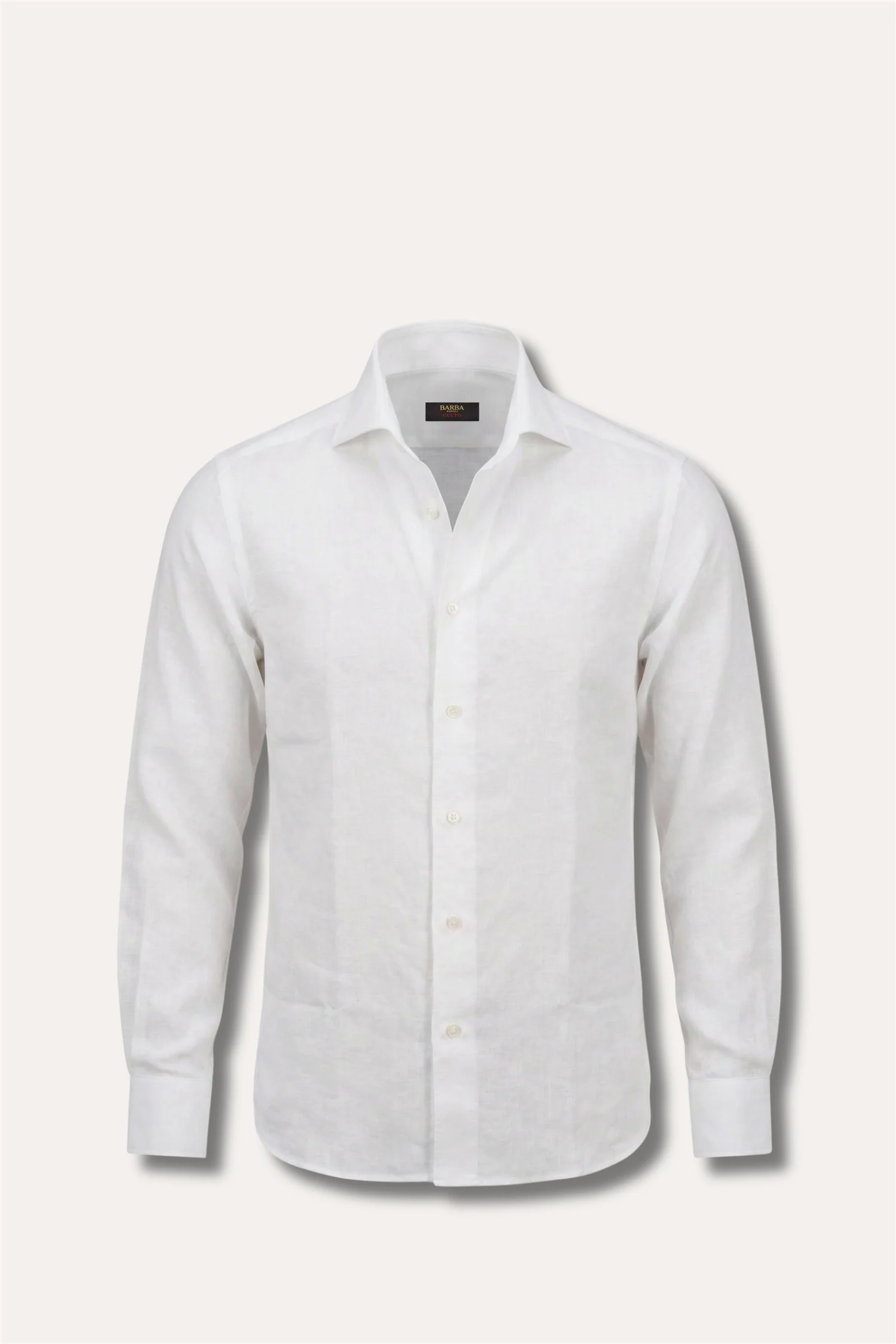 Culto Cotton/Linen Camp Collar Shirt White