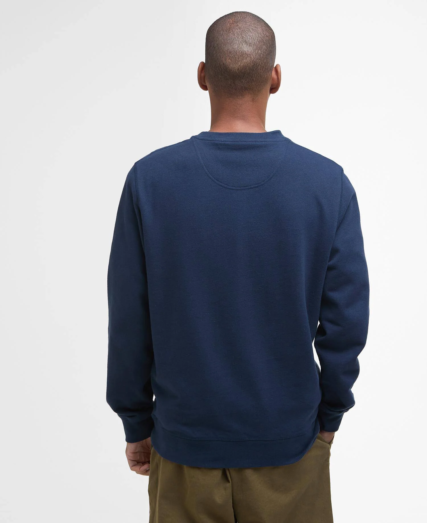 Pique Applique Crew Sweatshirt Navy - Image 3