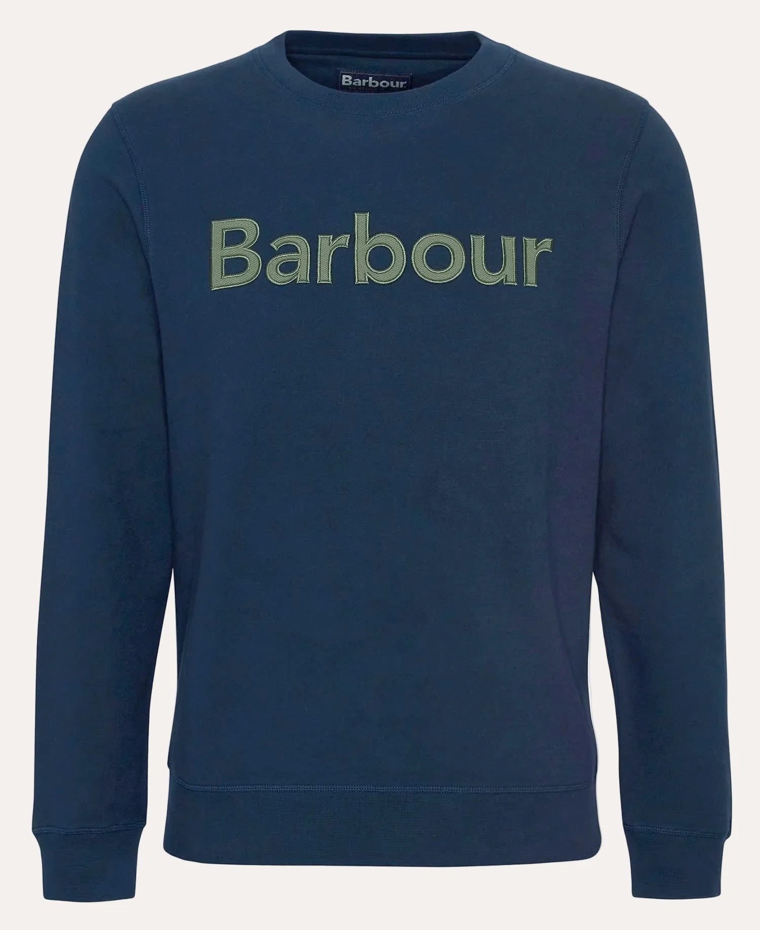 Pique Applique Crew Sweatshirt Navy - Image 5