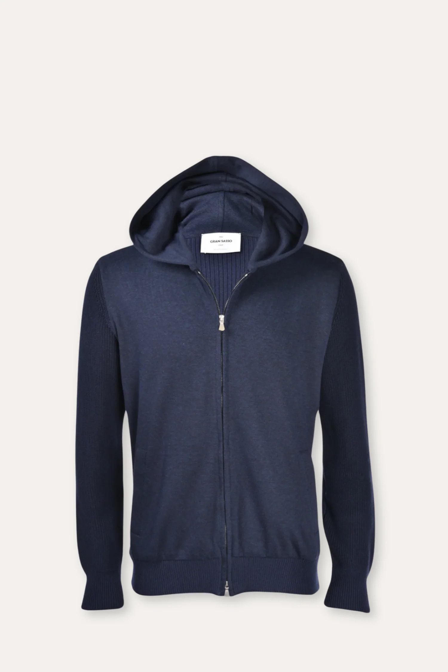 Jacket Giubbino Hooded Full Zip Navy