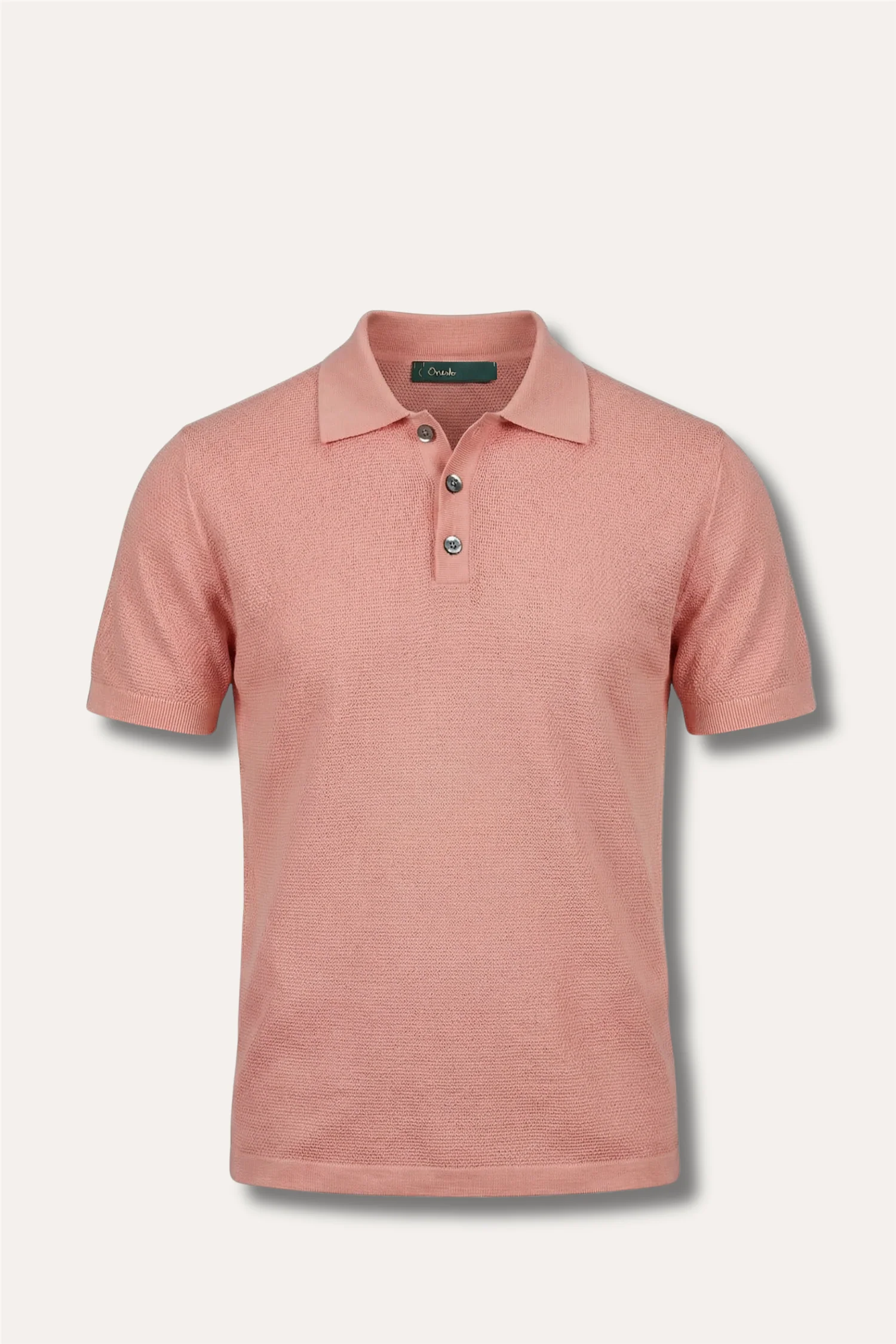 Structured Cotton Polo Pink