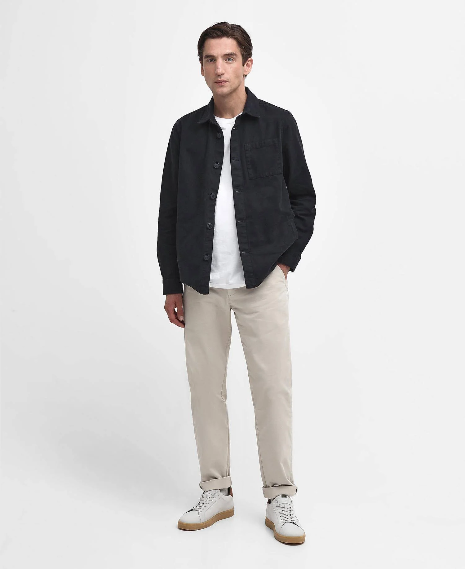 Washed Cotton Overshirt Navy - Image 2