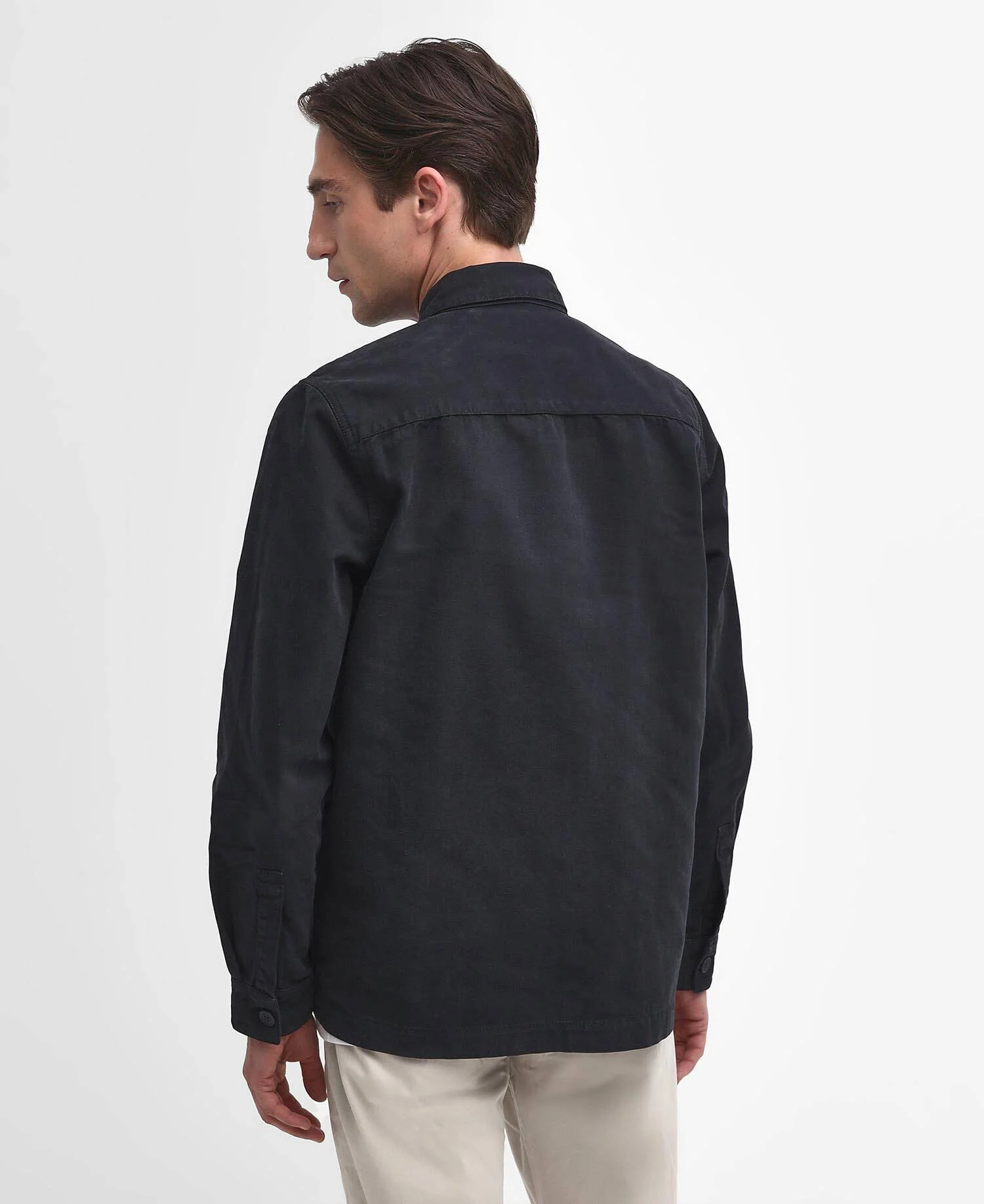 Washed Cotton Overshirt Navy - Image 3