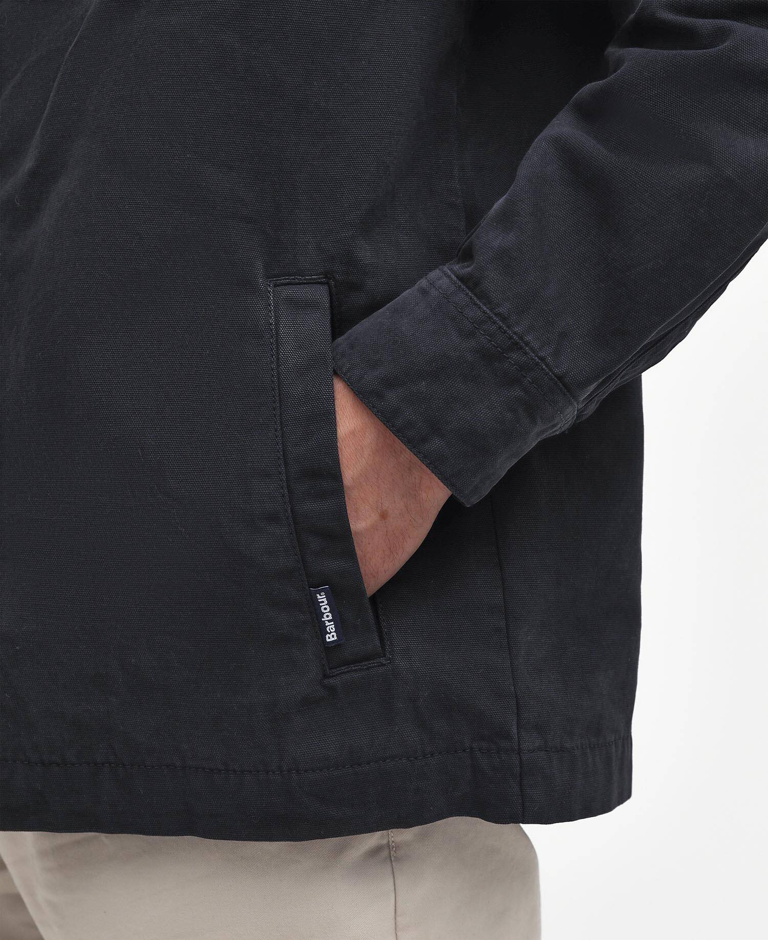 Washed Cotton Overshirt Navy - Image 6