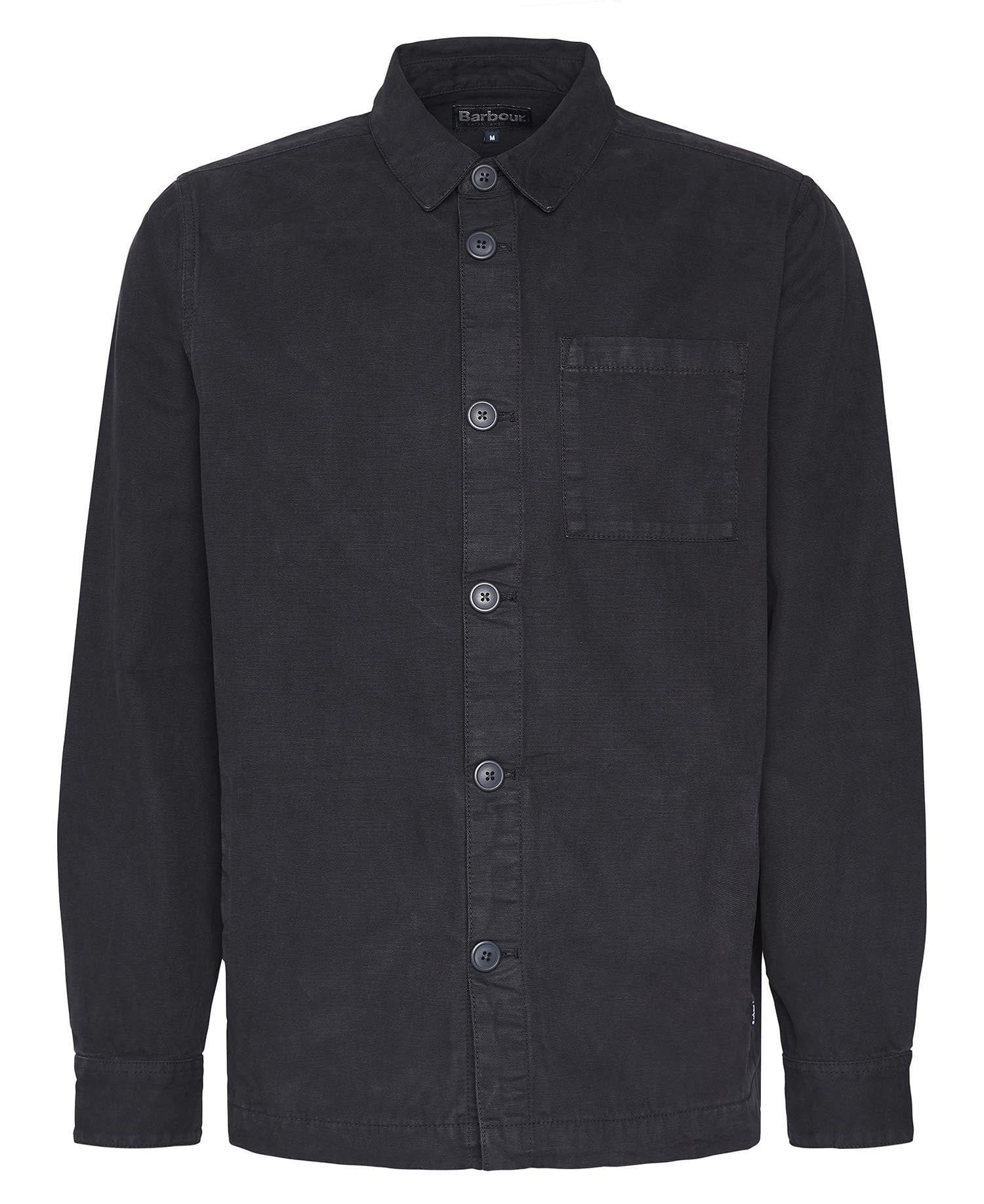 Washed Cotton Overshirt Navy - Image 7