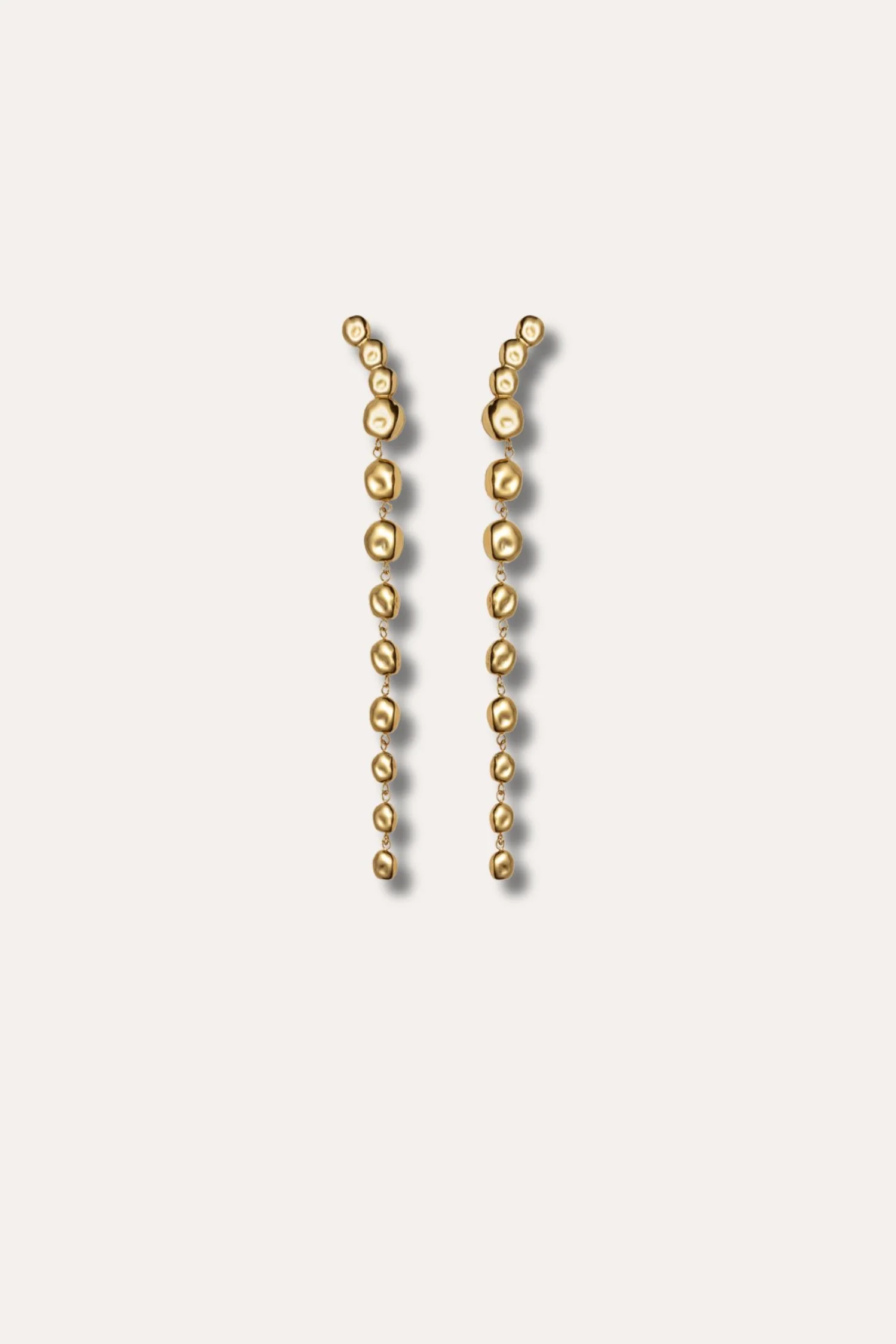 The Long Pebble Earrings - Gold